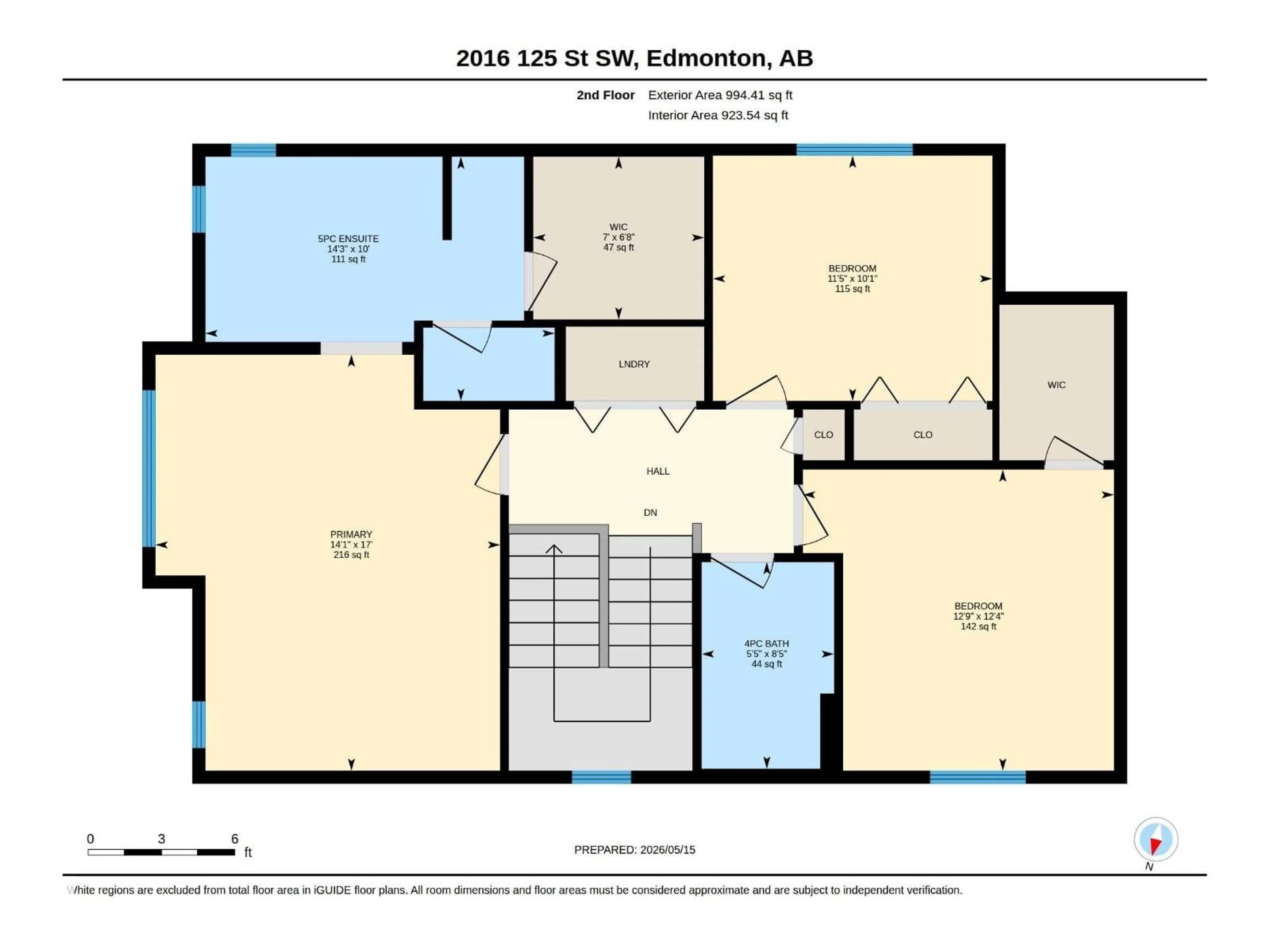 Floor plan for SW - 2016 125 ST, Edmonton Alberta T6W0A4