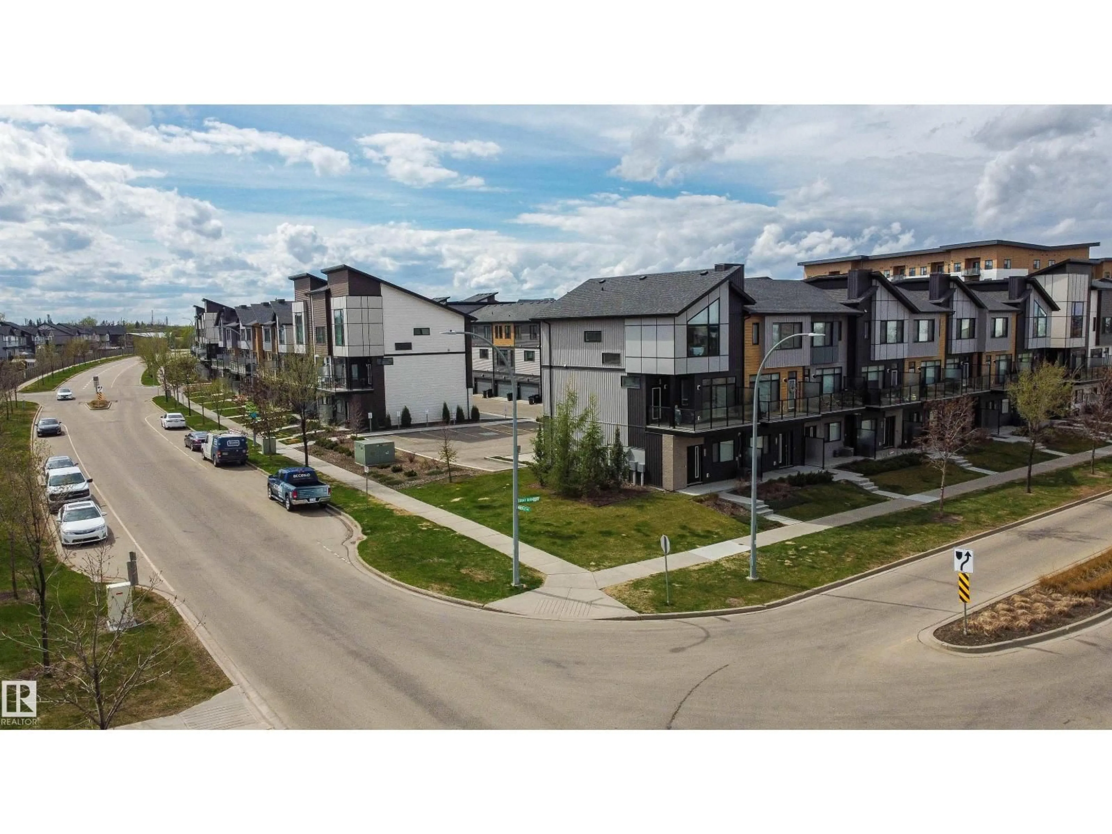A pic from outside/outdoor area/front of a property/back of a property/a pic from drone, street for 50 - 26 EBONY BV, Sherwood Park Alberta T8H2X4