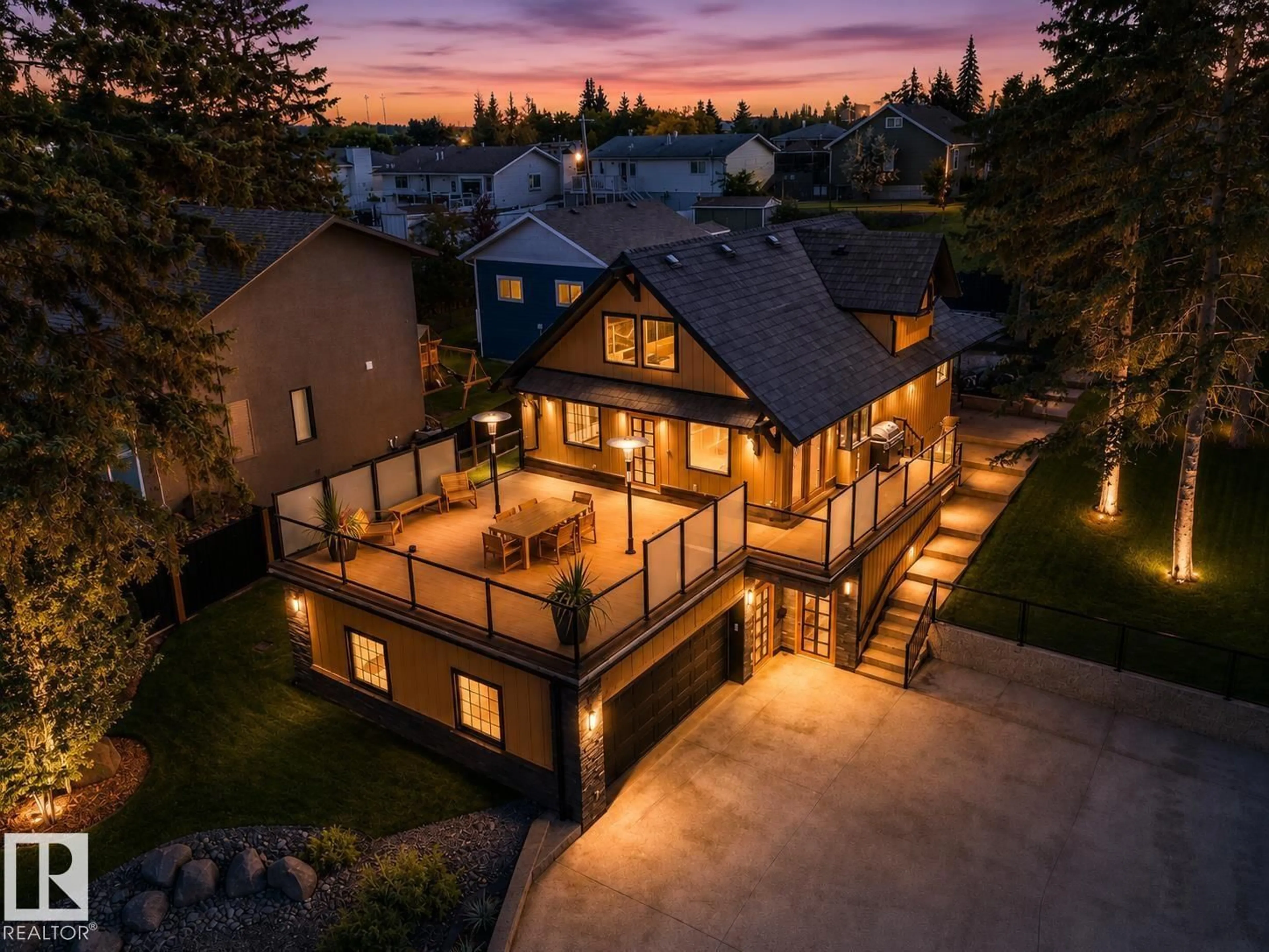 A pic from outside/outdoor area/front of a property/back of a property/a pic from drone, mountain view for 305 LAKESHORE DR, Cold Lake Alberta T9M1A3