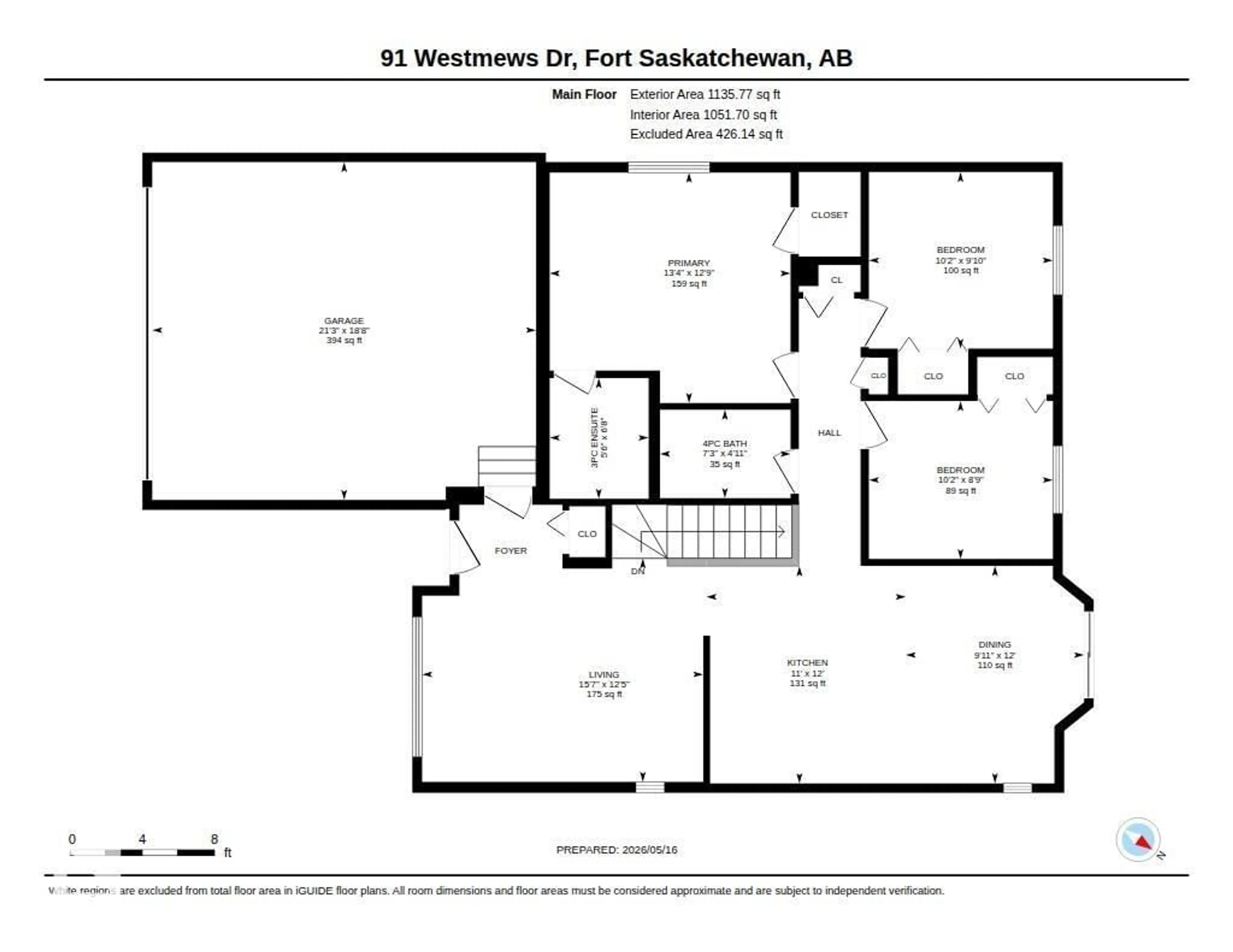 Floor plan for 91 WESTMEWS DR, Fort Saskatchewan Alberta T8L3X7