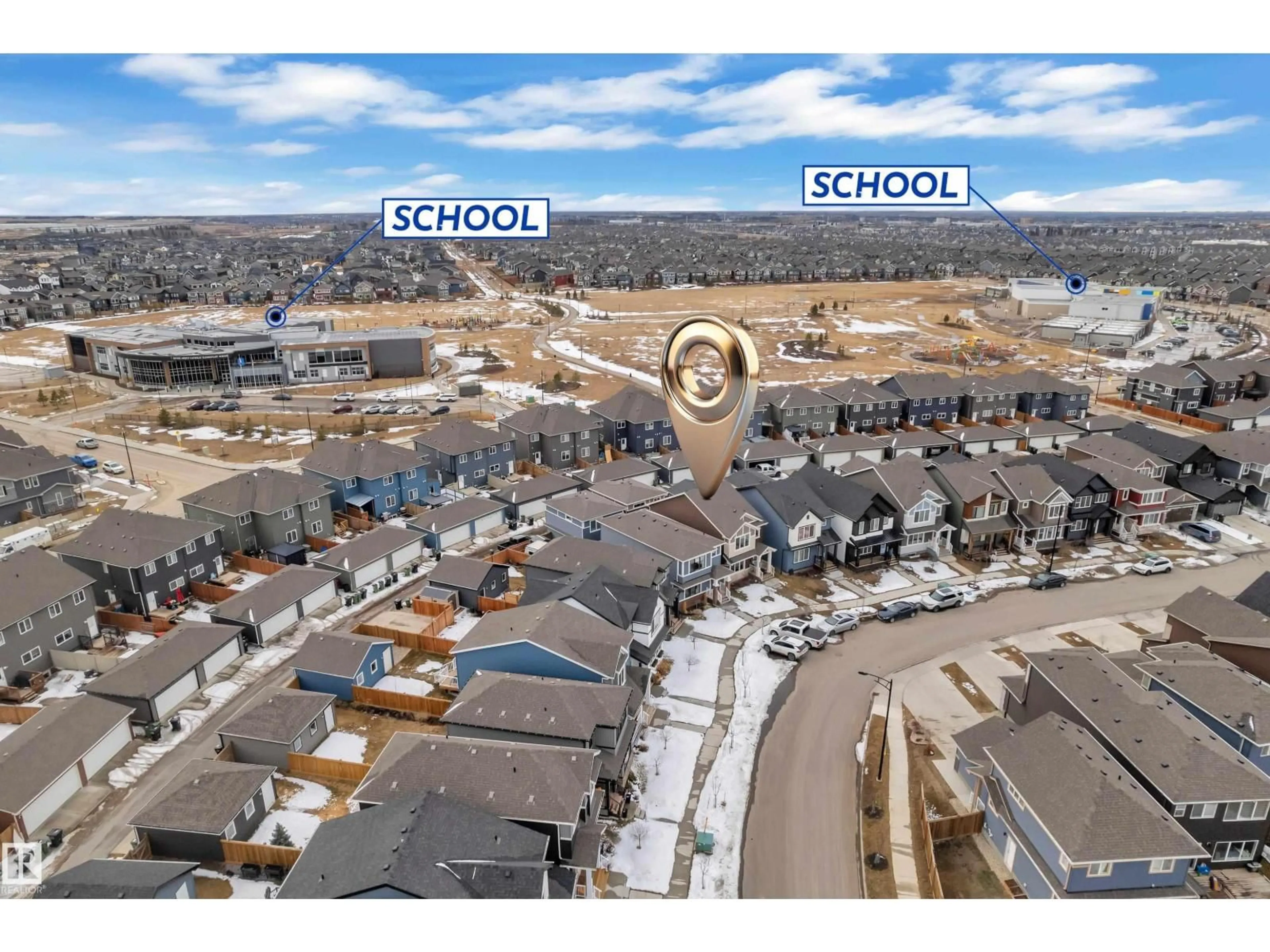 A pic from outside/outdoor area/front of a property/back of a property/a pic from drone, street for CI SW - 1645 PLUM CIRCLE, Edmonton Alberta T6X2Y5