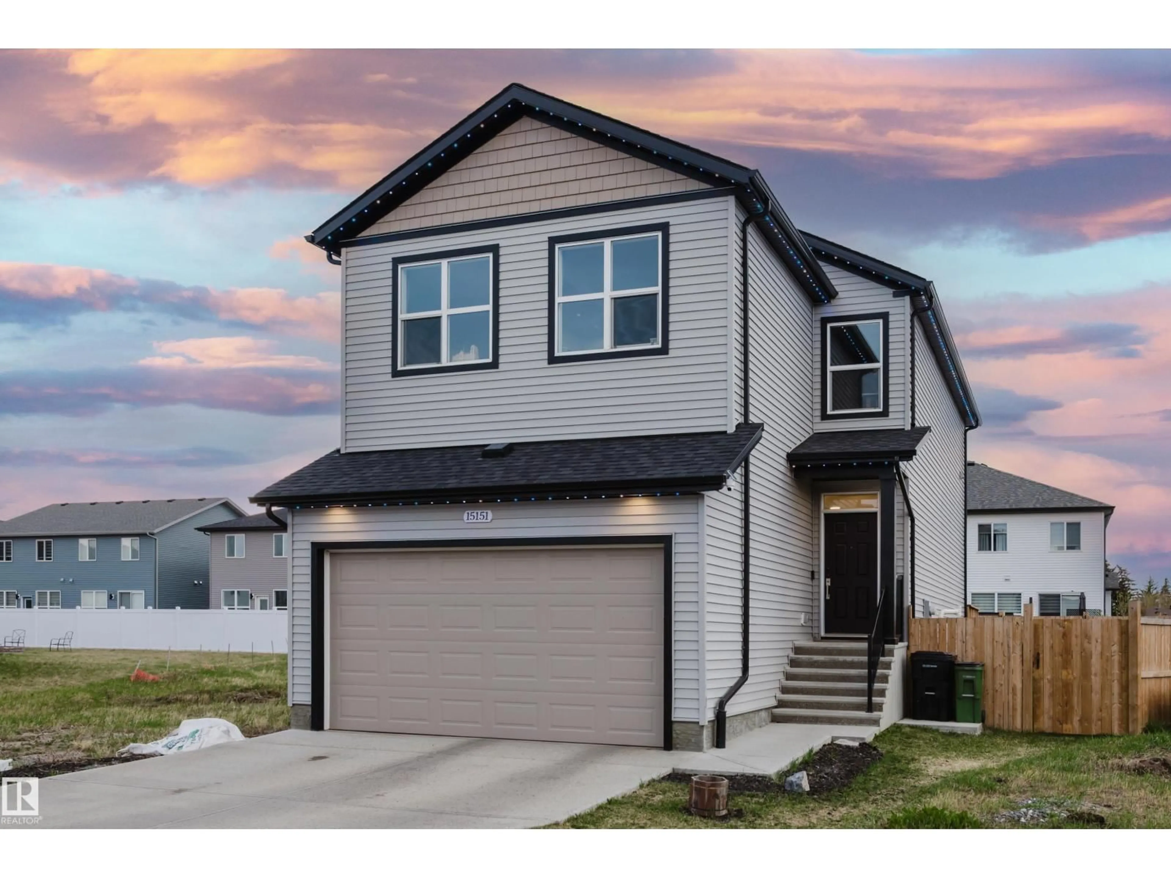 Home with vinyl exterior material, street for 15151 26 ST, Edmonton Alberta T5Y3Y5