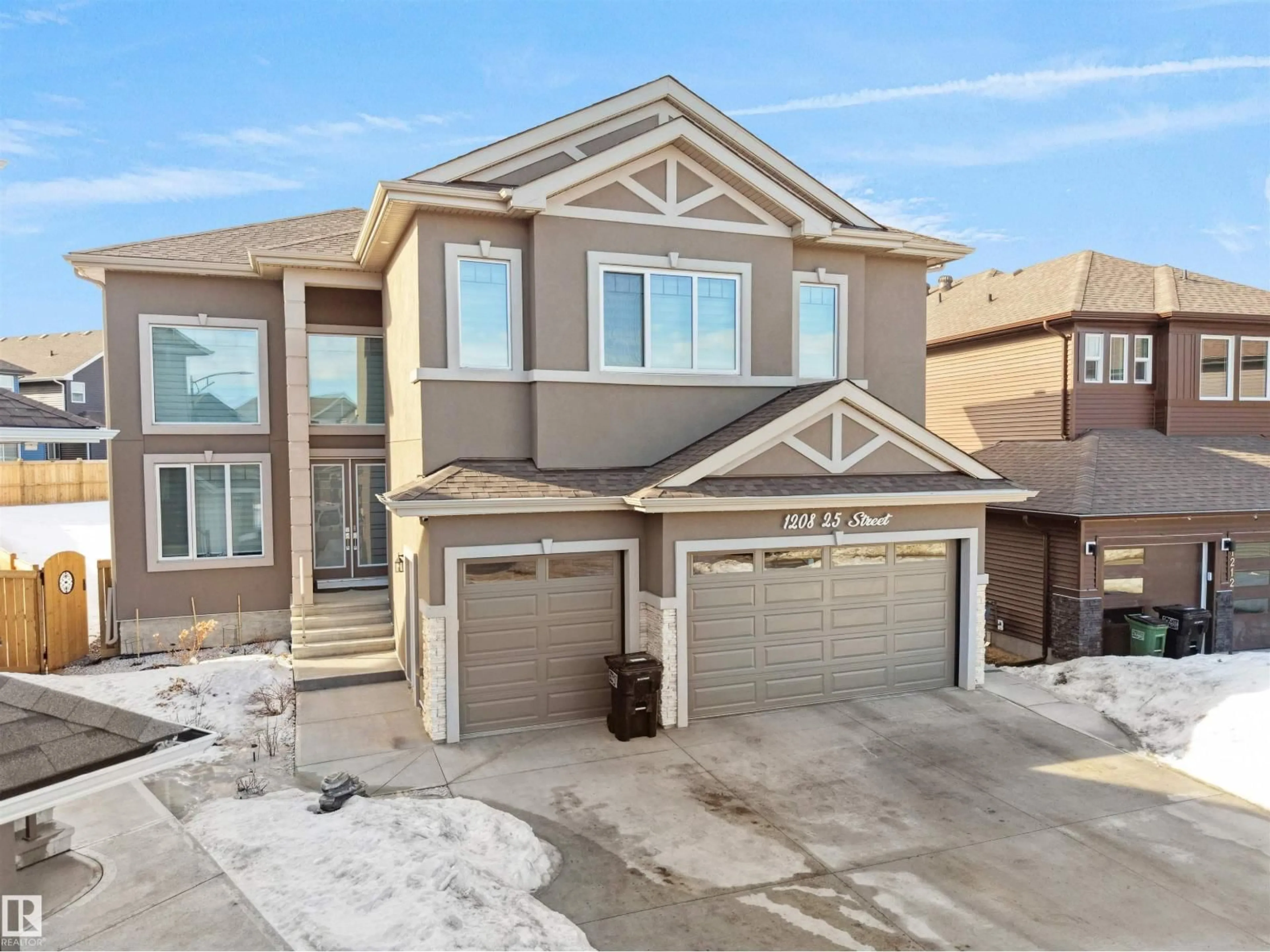 Home with brick exterior material, street for NW - 1208 25 ST, Edmonton Alberta T6T2J9