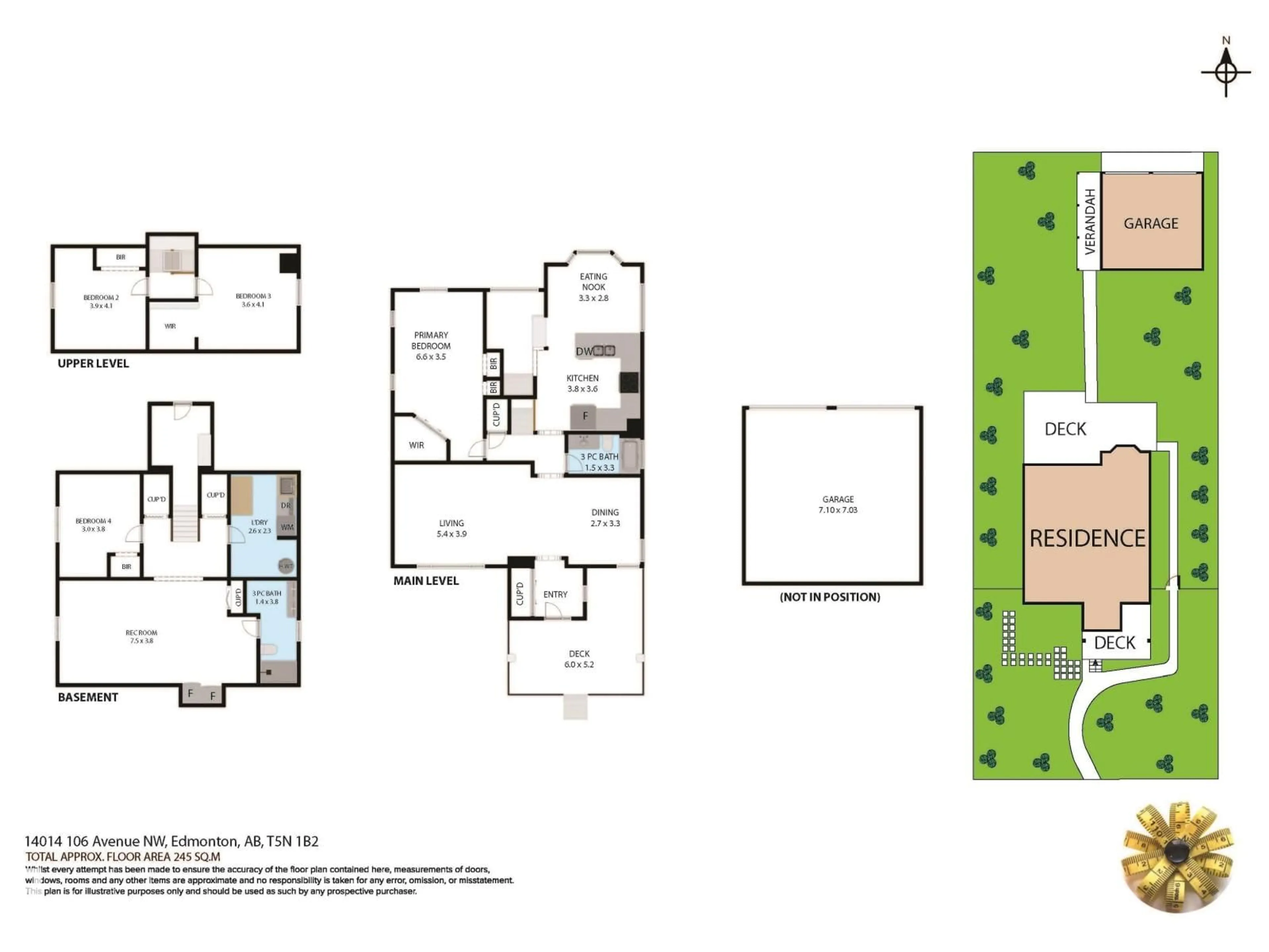 Floor plan for 14014 106 AV, Edmonton Alberta T5N1B2