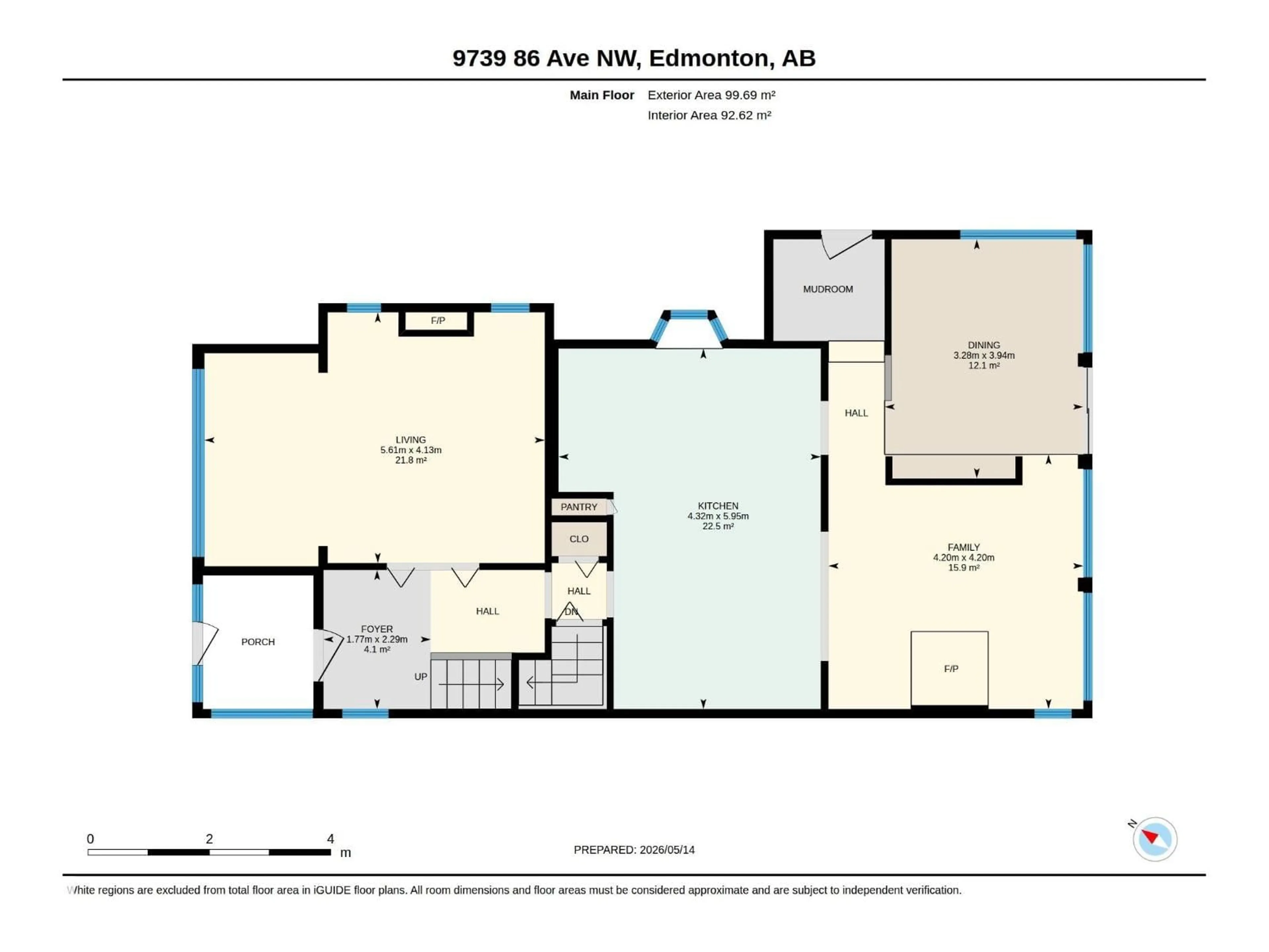 Floor plan for 9739 86 AV, Edmonton Alberta T6E2L3