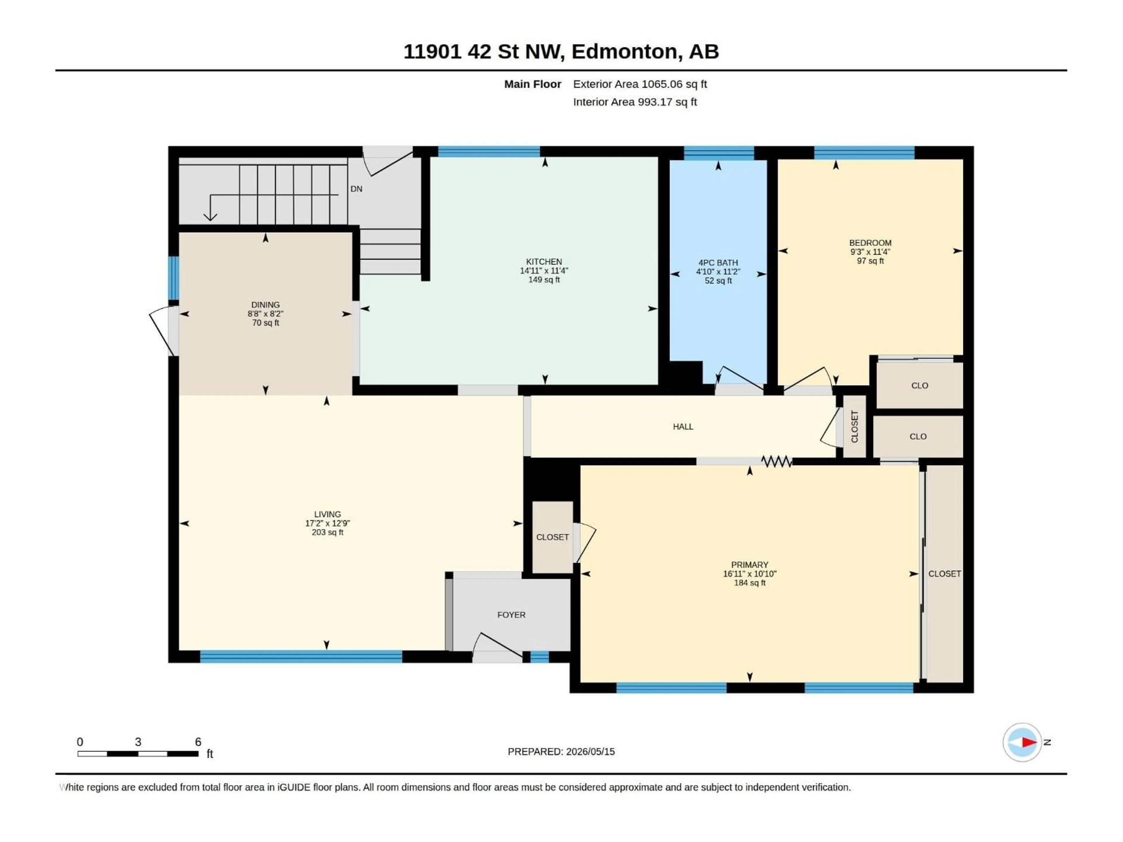 Floor plan for 11901 42 ST, Edmonton Alberta T5W2N5