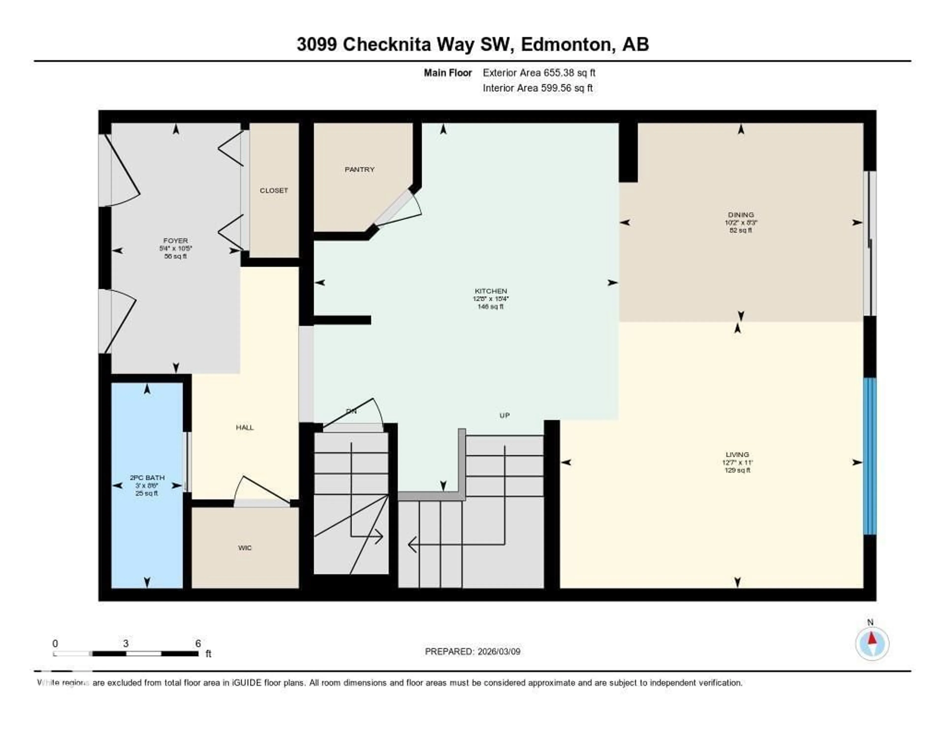 Floor plan for 3099 CHECKNITA WY, Edmonton Alberta T6W4E9