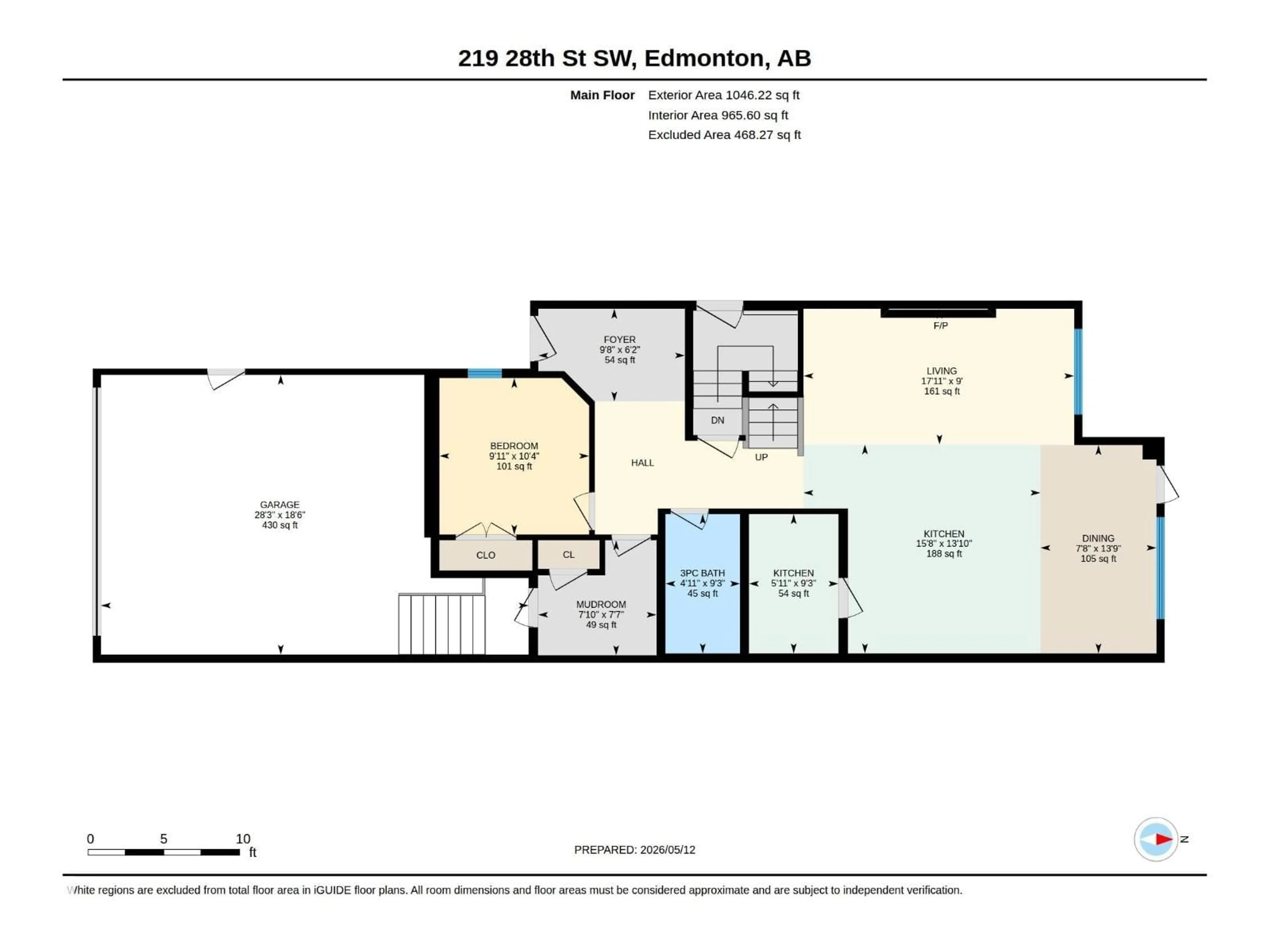 Floor plan for SW - 219 28 ST, Edmonton Alberta T6X3E4