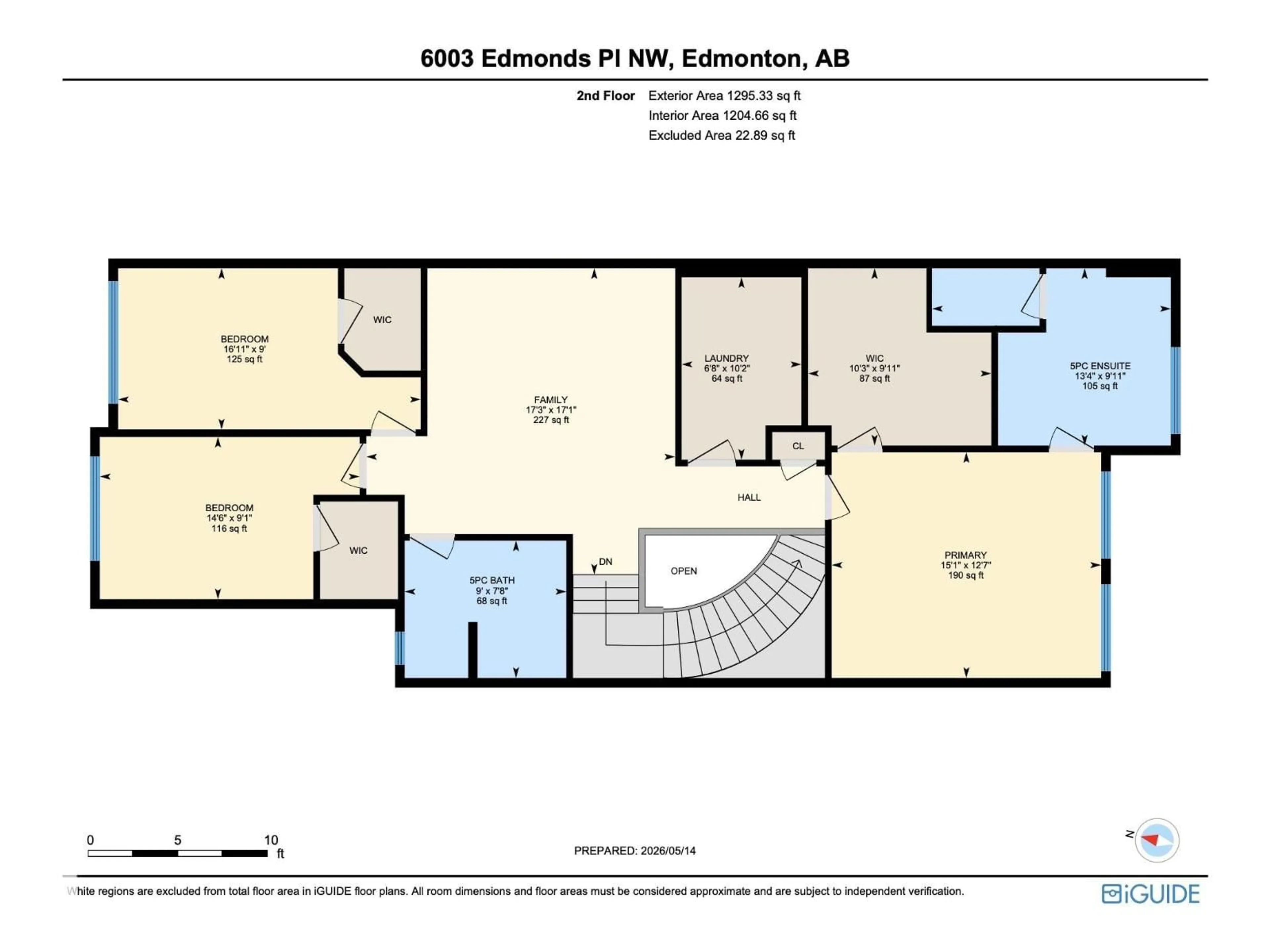 Floor plan for 6003 EDMONDS PL, Edmonton Alberta T6M1S1