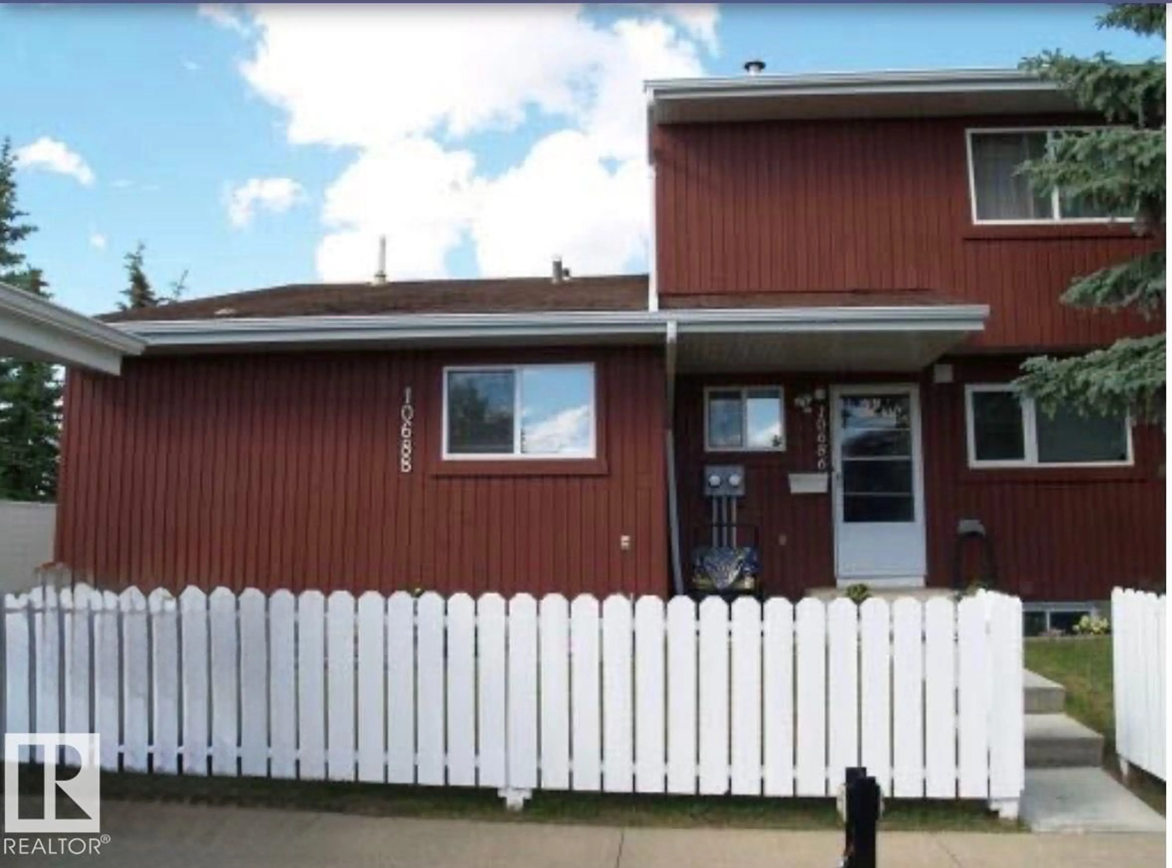 Home with vinyl exterior material, street for 10688 BEAUMARIS RD, Edmonton Alberta T5X3N4