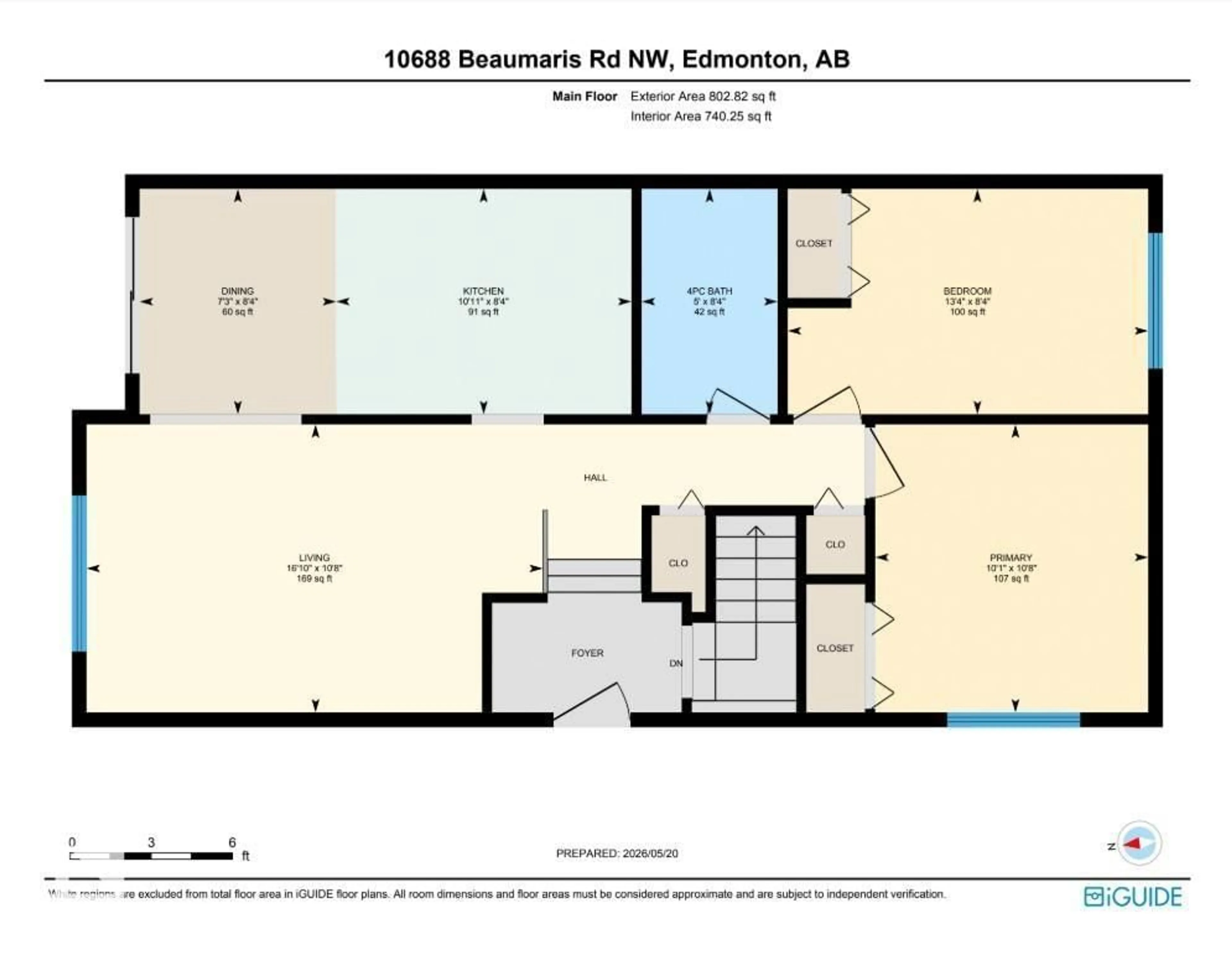 Floor plan for 10688 BEAUMARIS RD, Edmonton Alberta T5X3N4