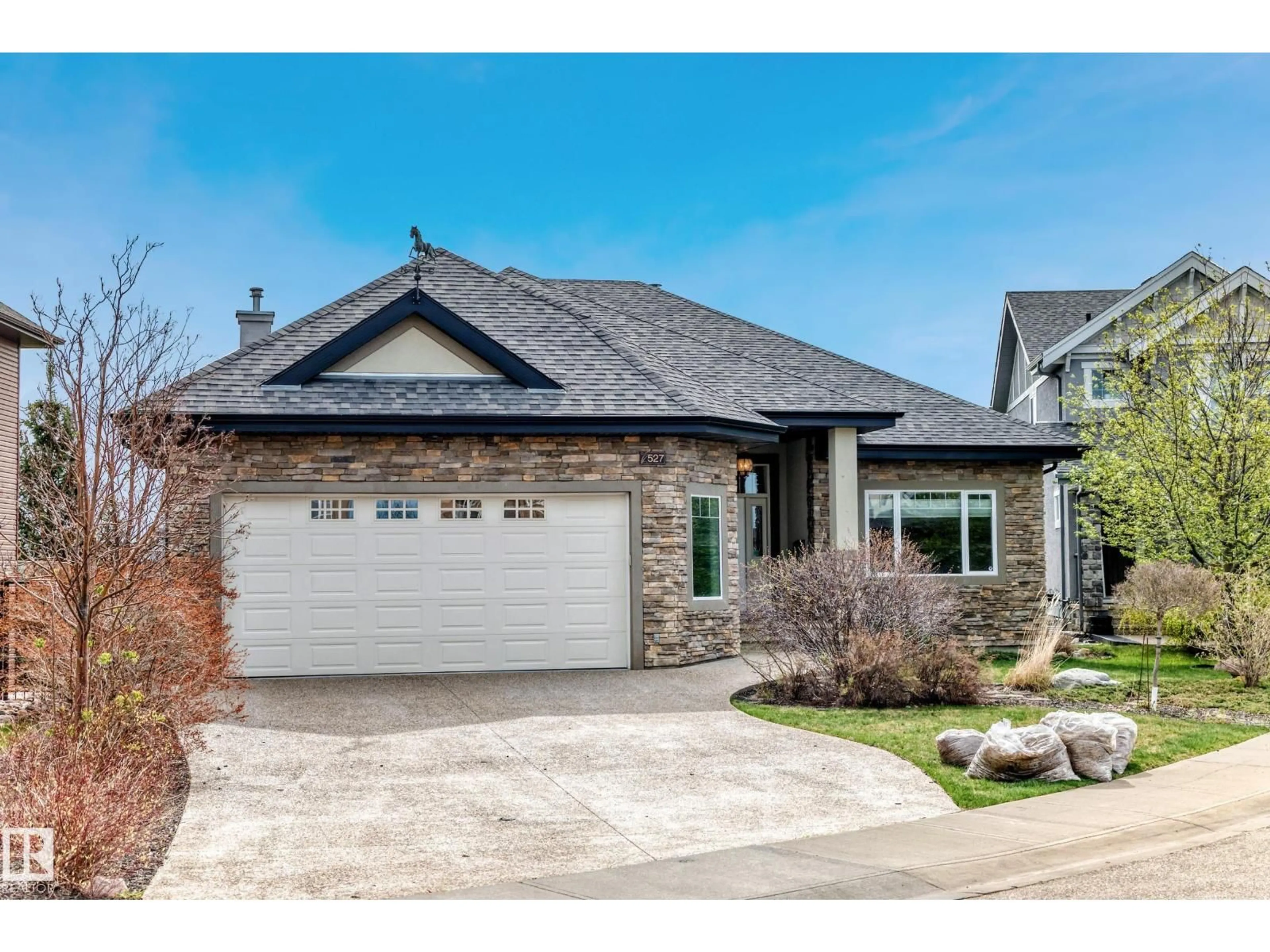 Home with brick exterior material, street for SW - 527 CALLAGHAN PT, Edmonton Alberta T6W0G4
