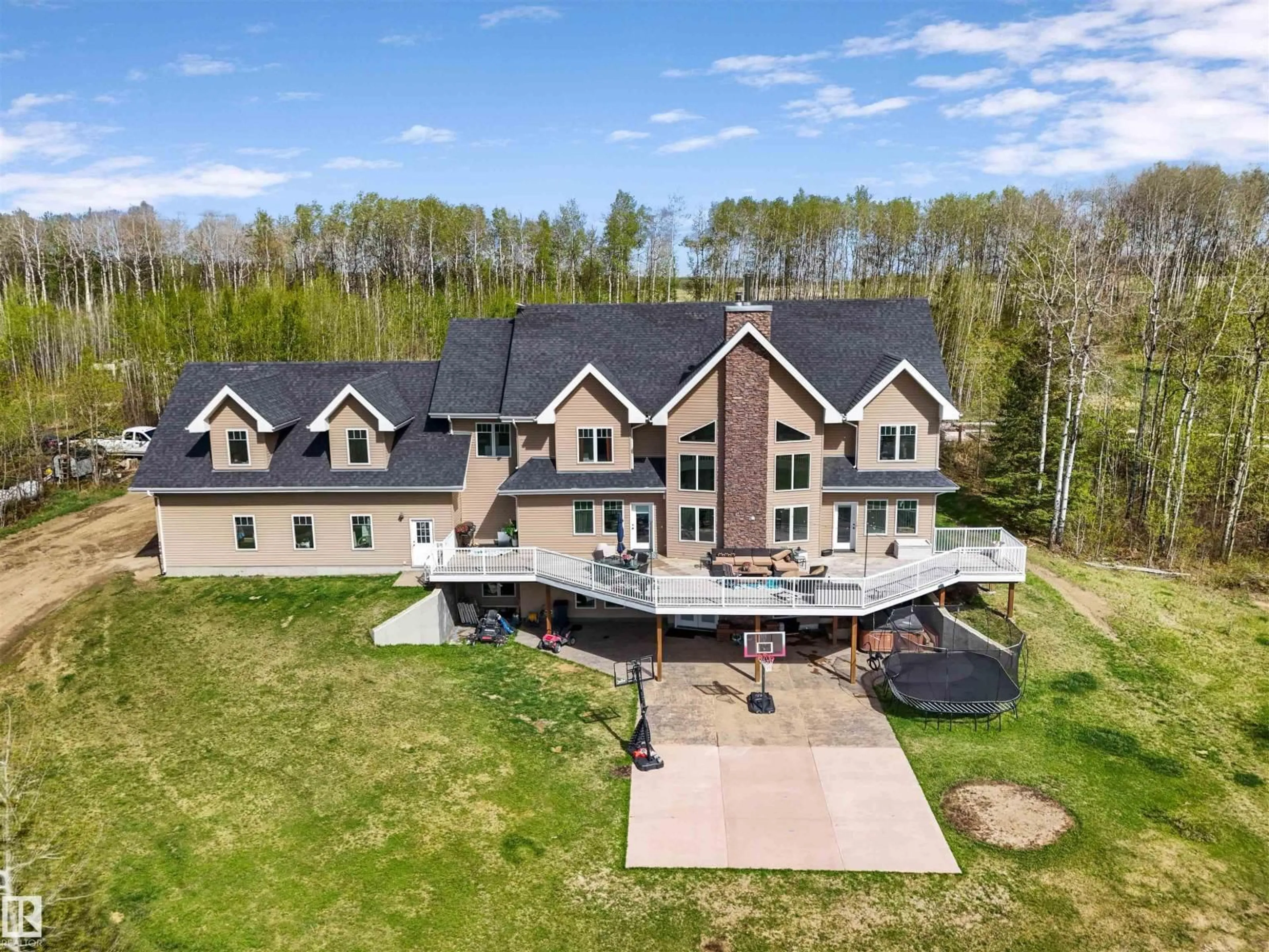 A pic from outside/outdoor area/front of a property/back of a property/a pic from drone, unknown for 7424 TWP ROAD 520, Rural Parkland County Alberta T7A0W7
