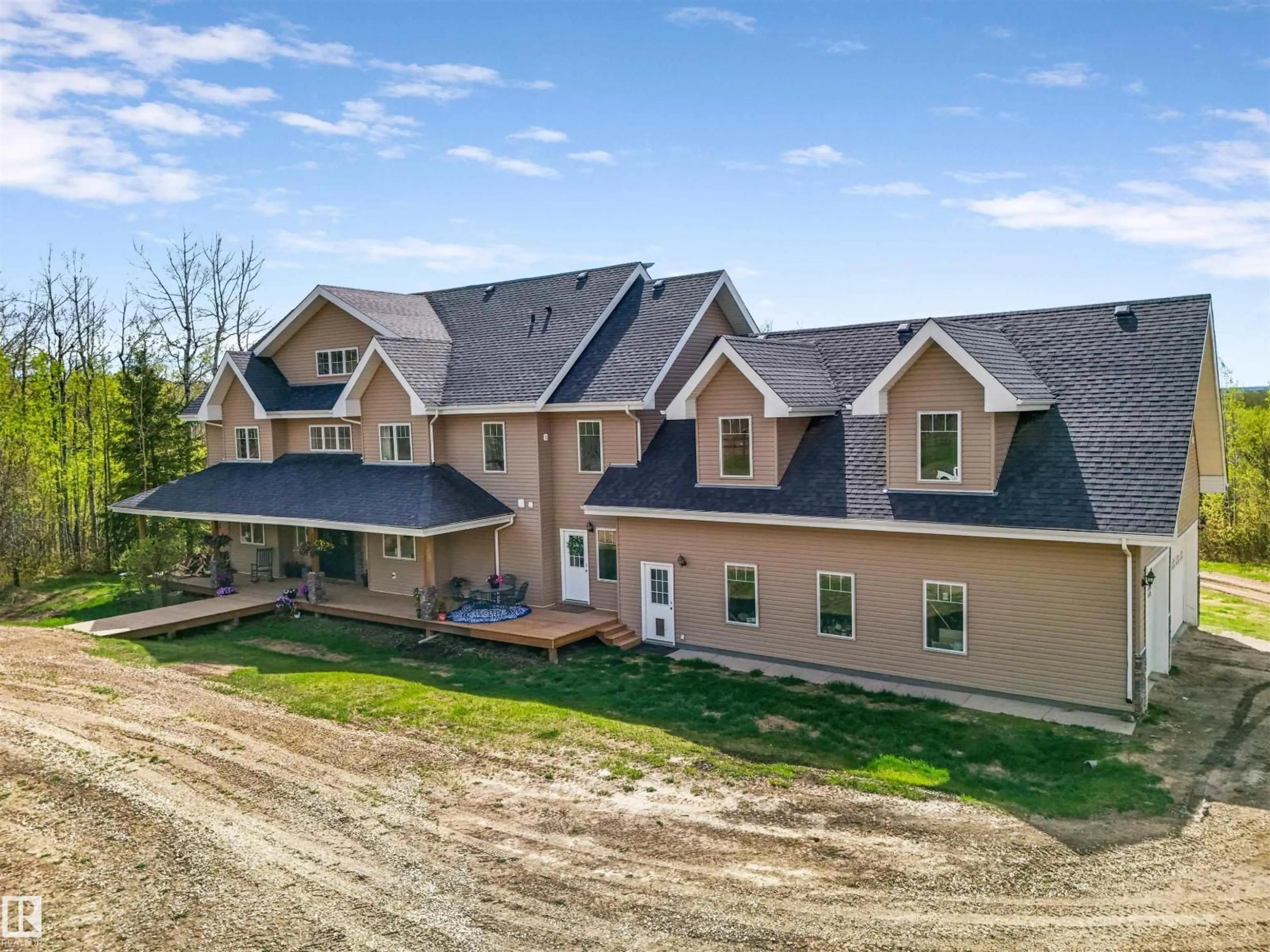 A pic from outside/outdoor area/front of a property/back of a property/a pic from drone, building for 7424 TWP ROAD 520, Rural Parkland County Alberta T7A0W7