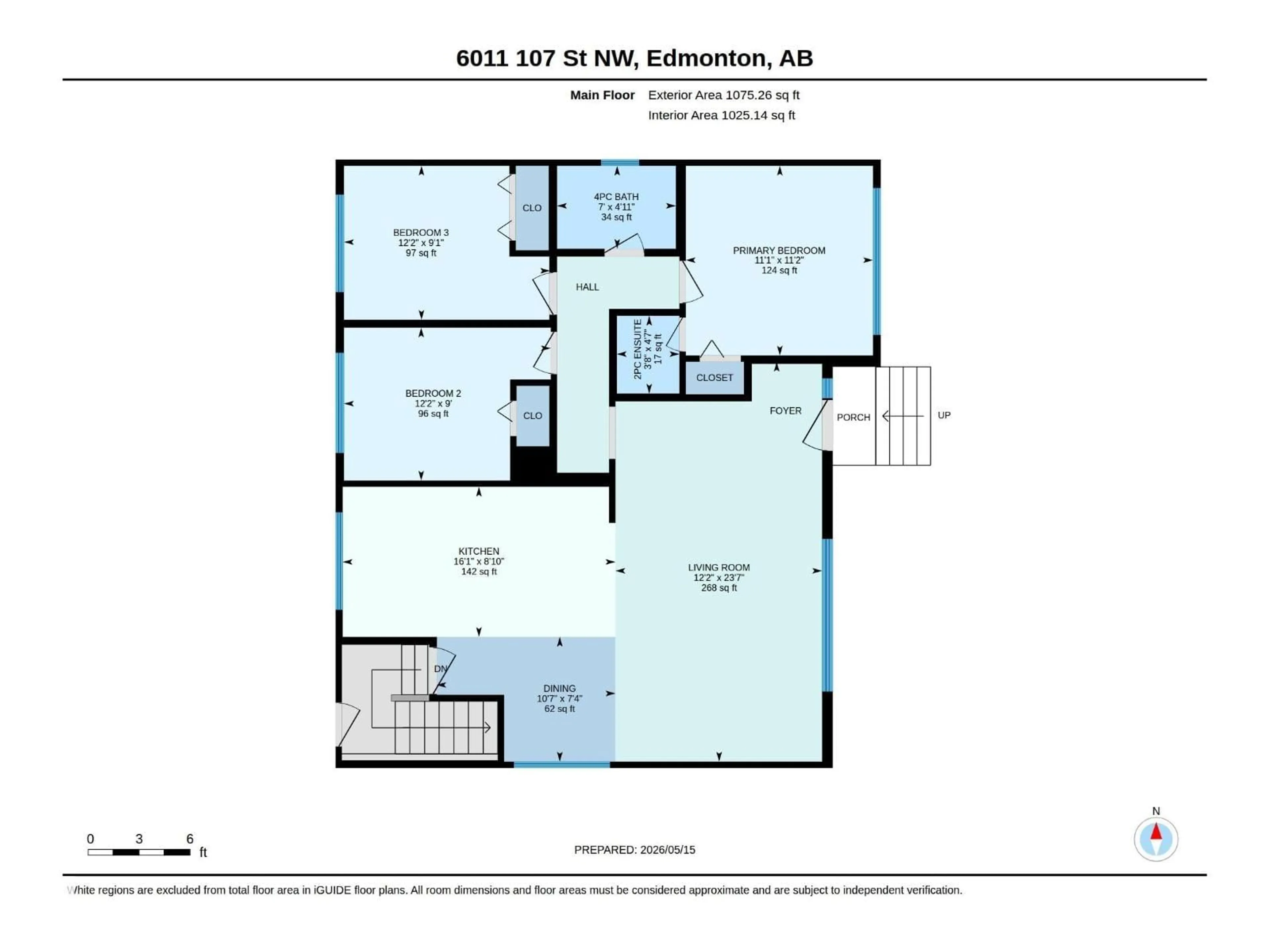 Floor plan for 6011 107 ST, Edmonton Alberta T6H2X9