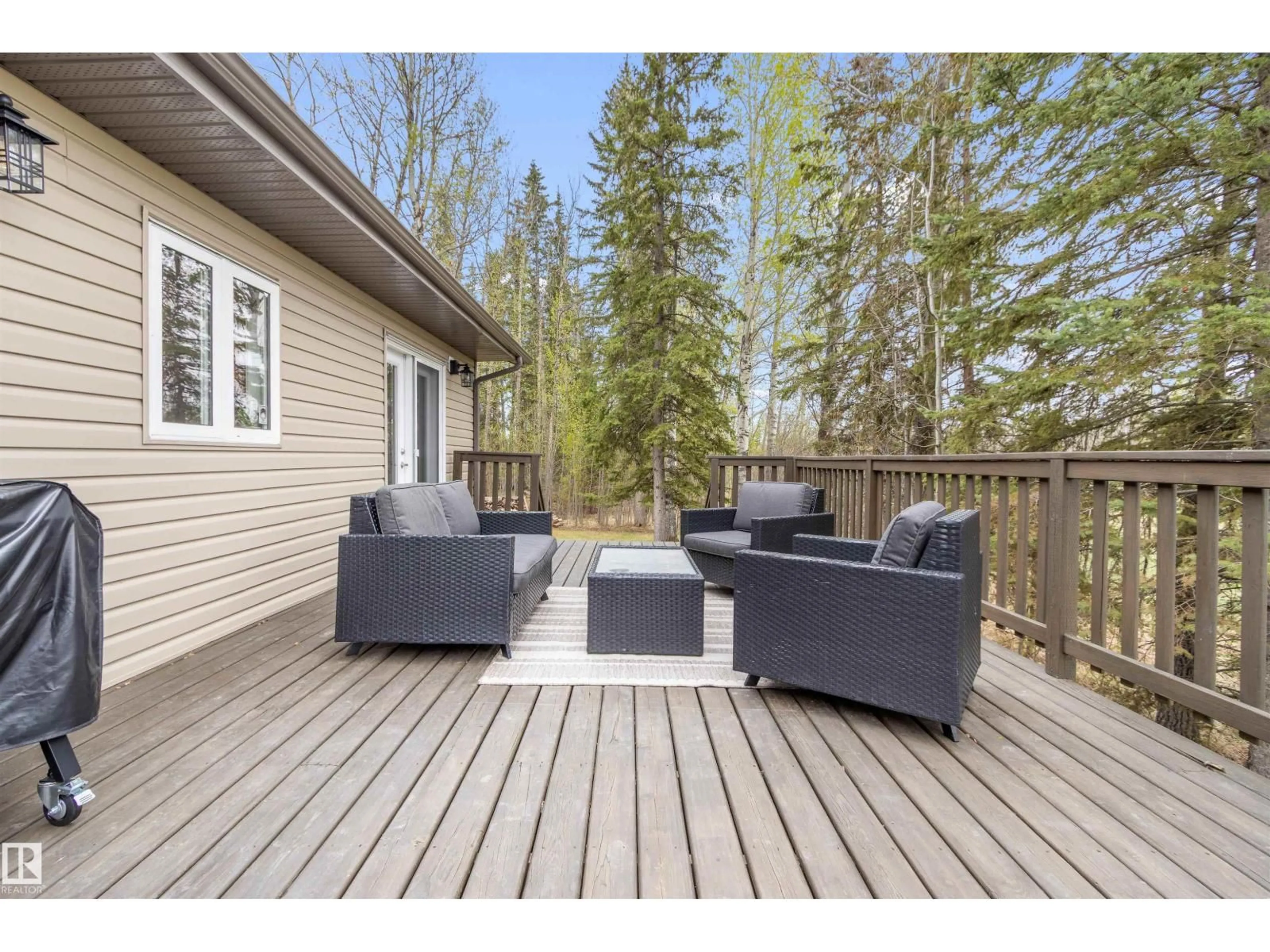 Patio, forest/trees view for #A - 8406 HWY 621, Rural Brazeau County Alberta T7A2A2