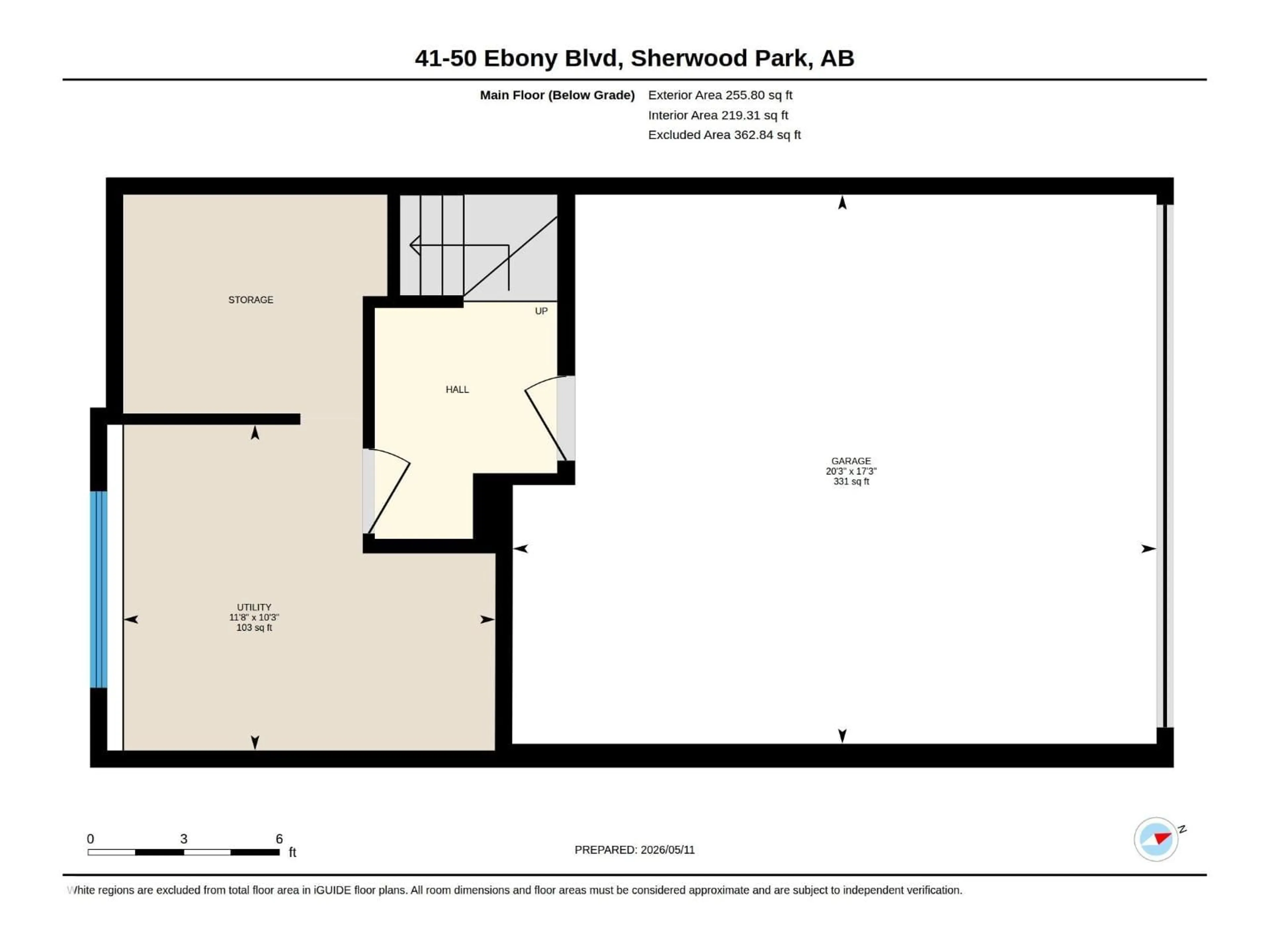 Floor plan for 50 - 41 EBONY BV, Sherwood Park Alberta T8H2X4