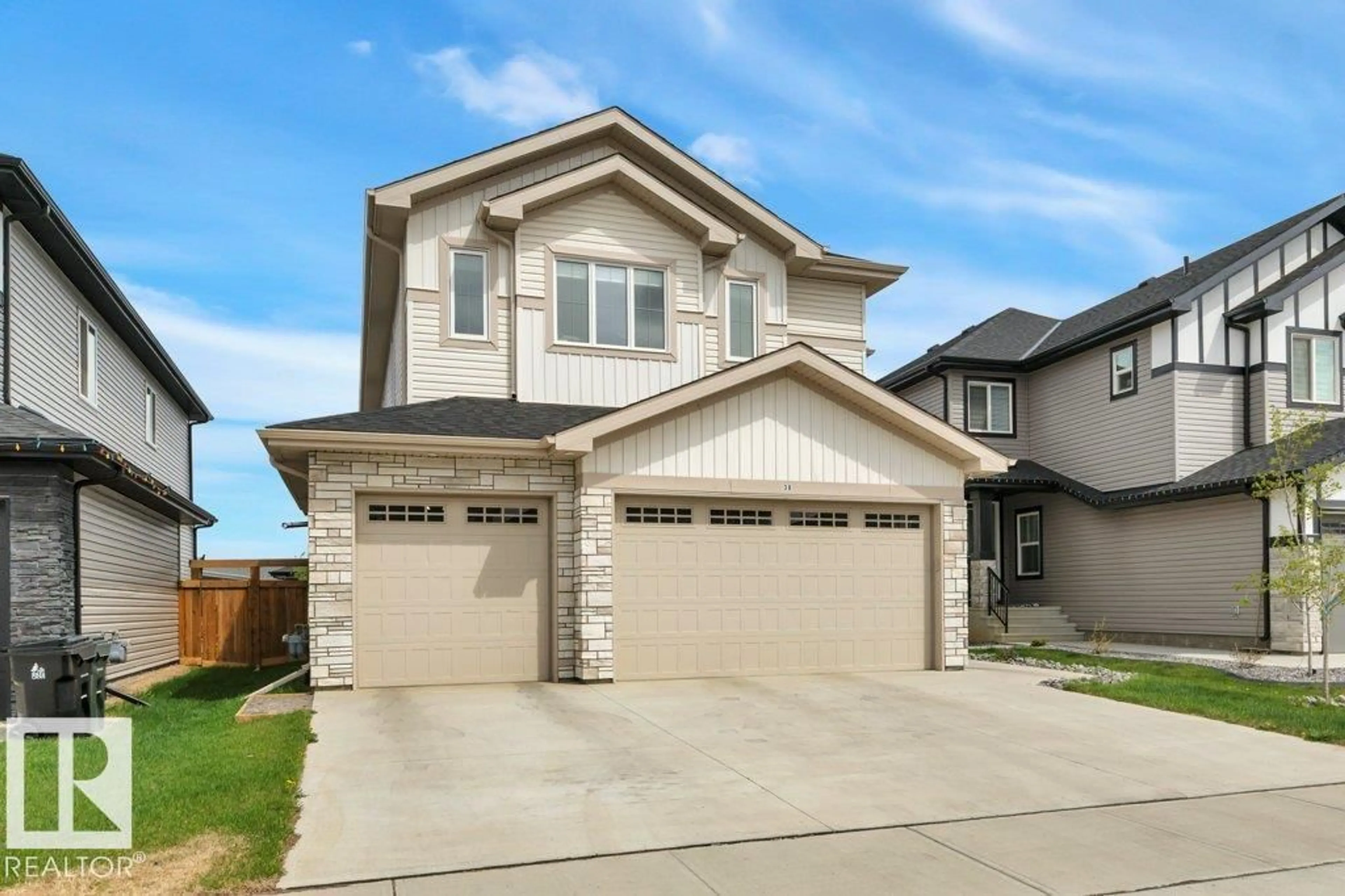Home with vinyl exterior material, street for 38 AVONLEA WY, Spruce Grove Alberta T7X0Y3