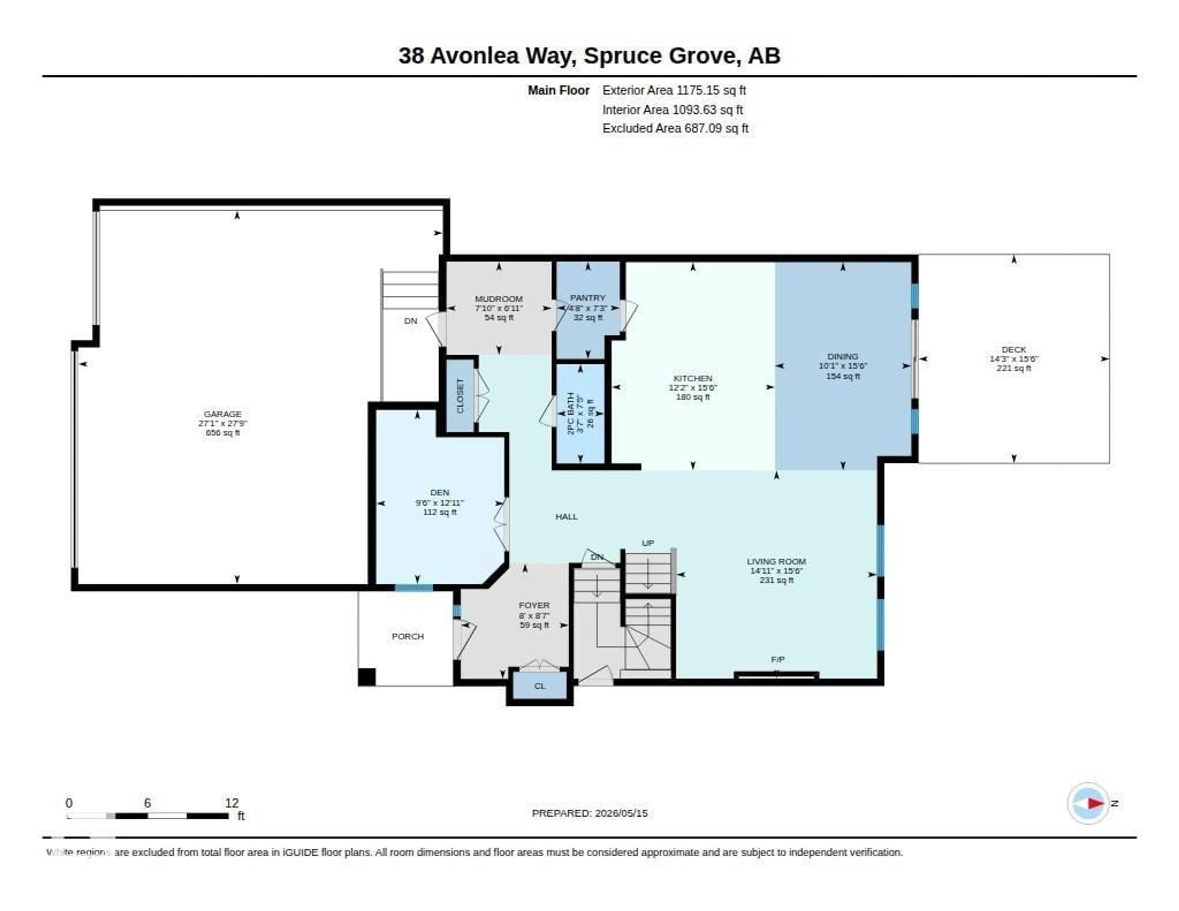Floor plan for 38 AVONLEA WY, Spruce Grove Alberta T7X0Y3