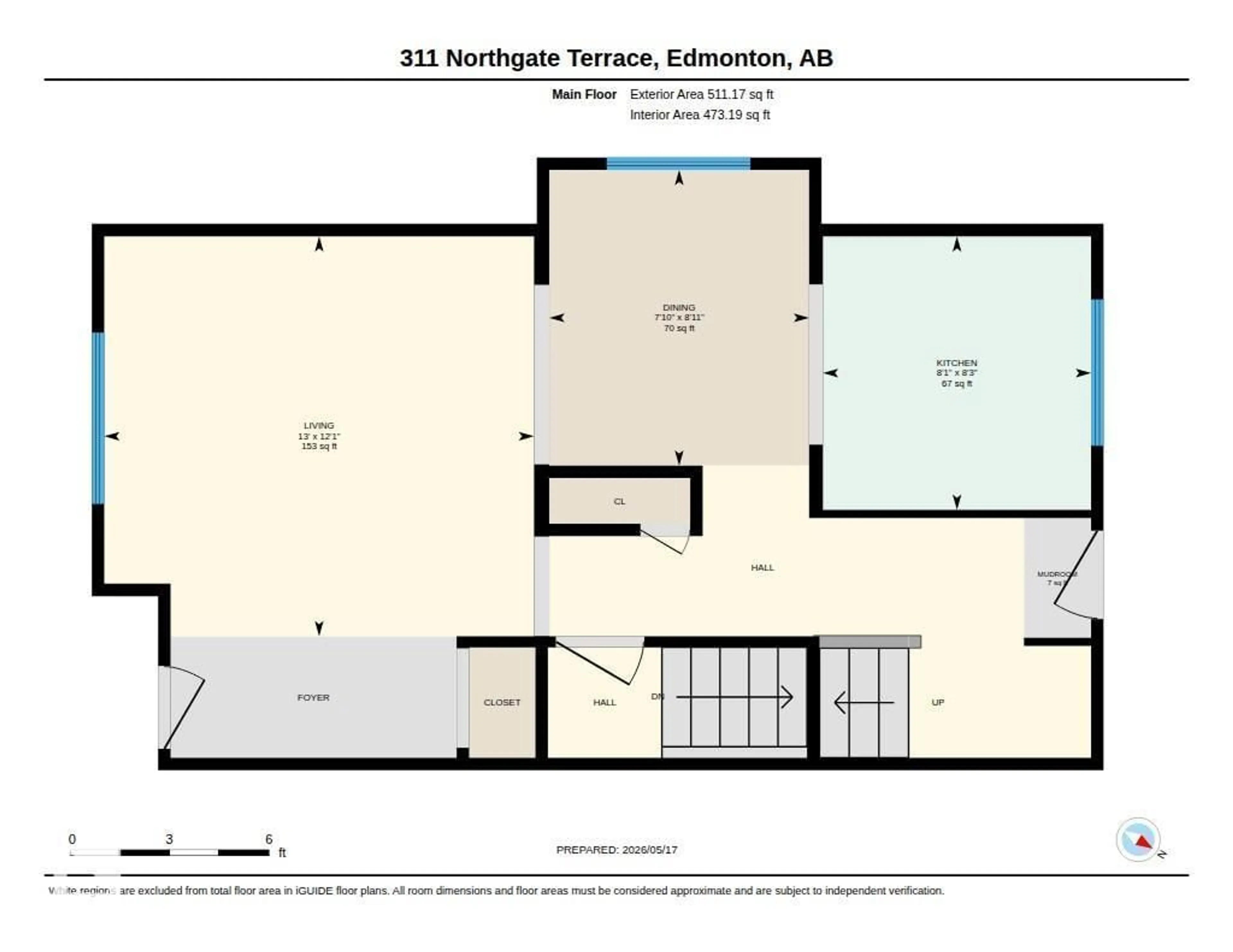 Floor plan for 311 NORTHGATE TC, Edmonton Alberta T5E3R3