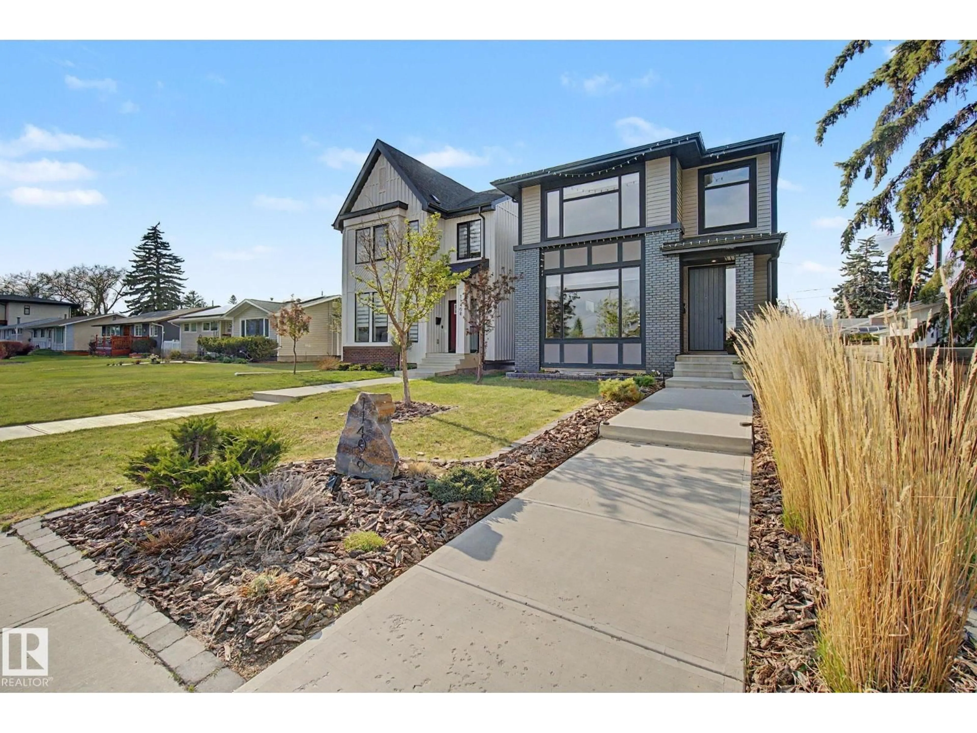 Home with brick exterior material, street for 11406 55 AV, Edmonton Alberta T6H0X4