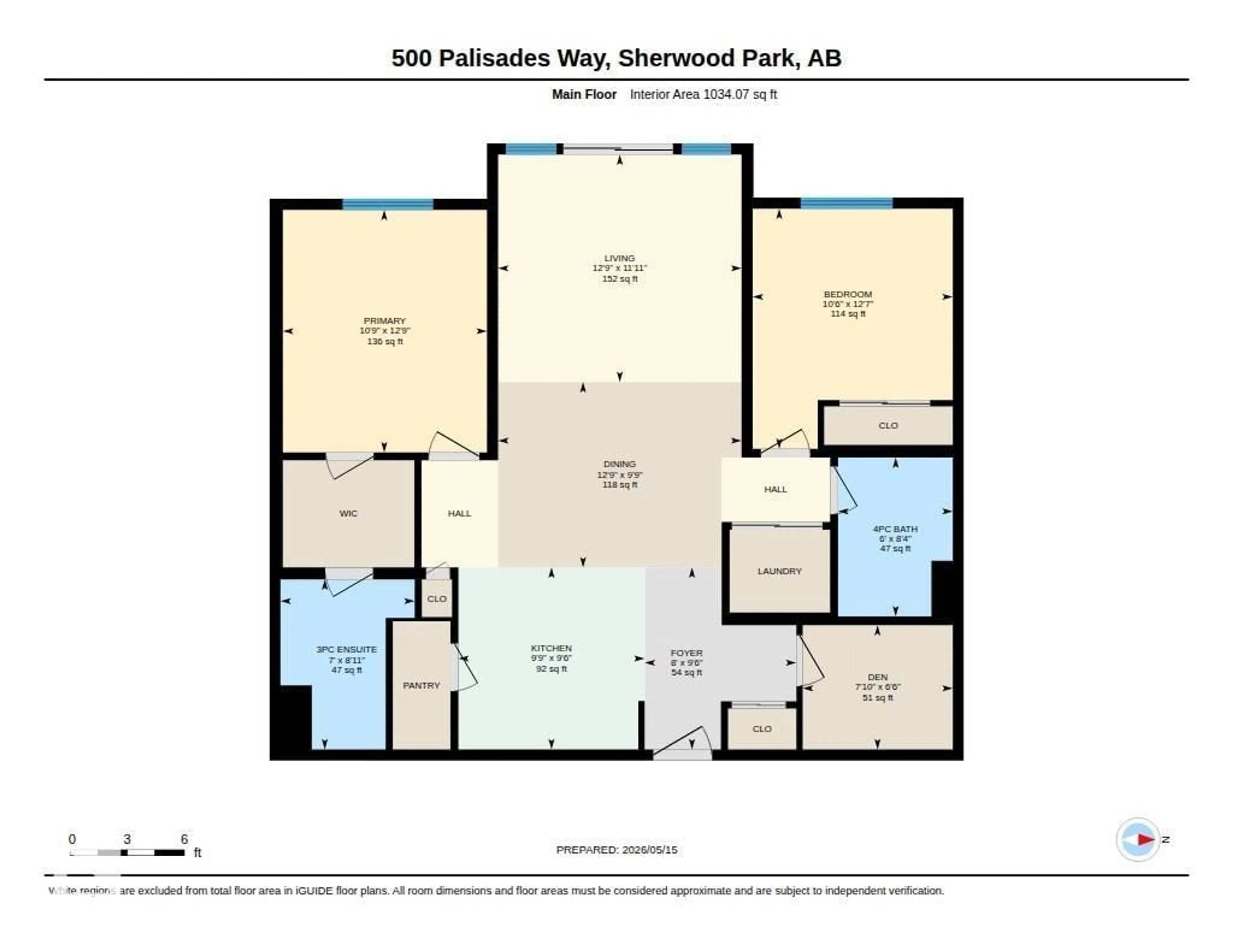 Floor plan for 500 - 419 PALISADES WAY, Sherwood Park Alberta T8H0H7