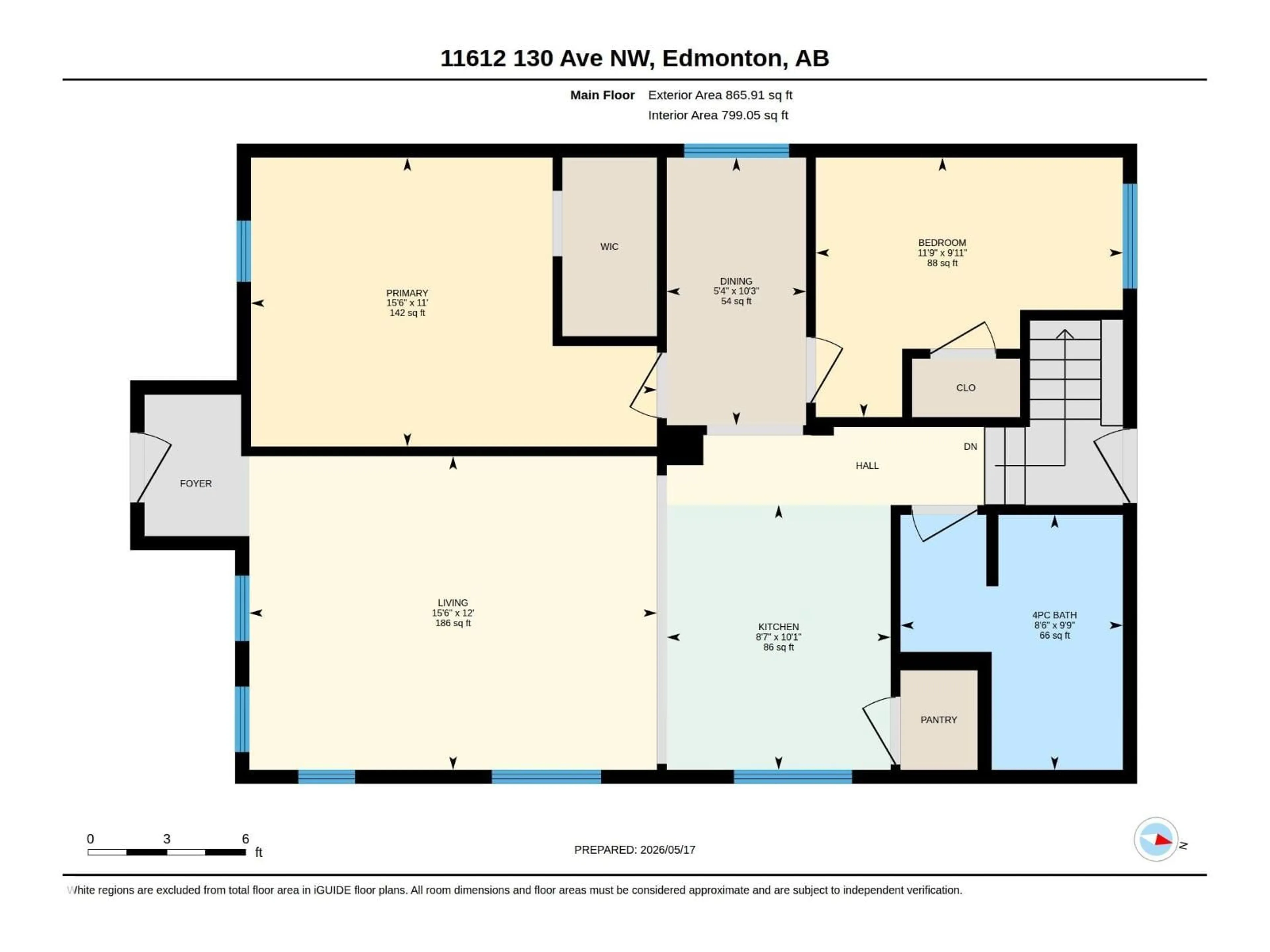 Floor plan for 11612 130 AV, Edmonton Alberta T5E0V1