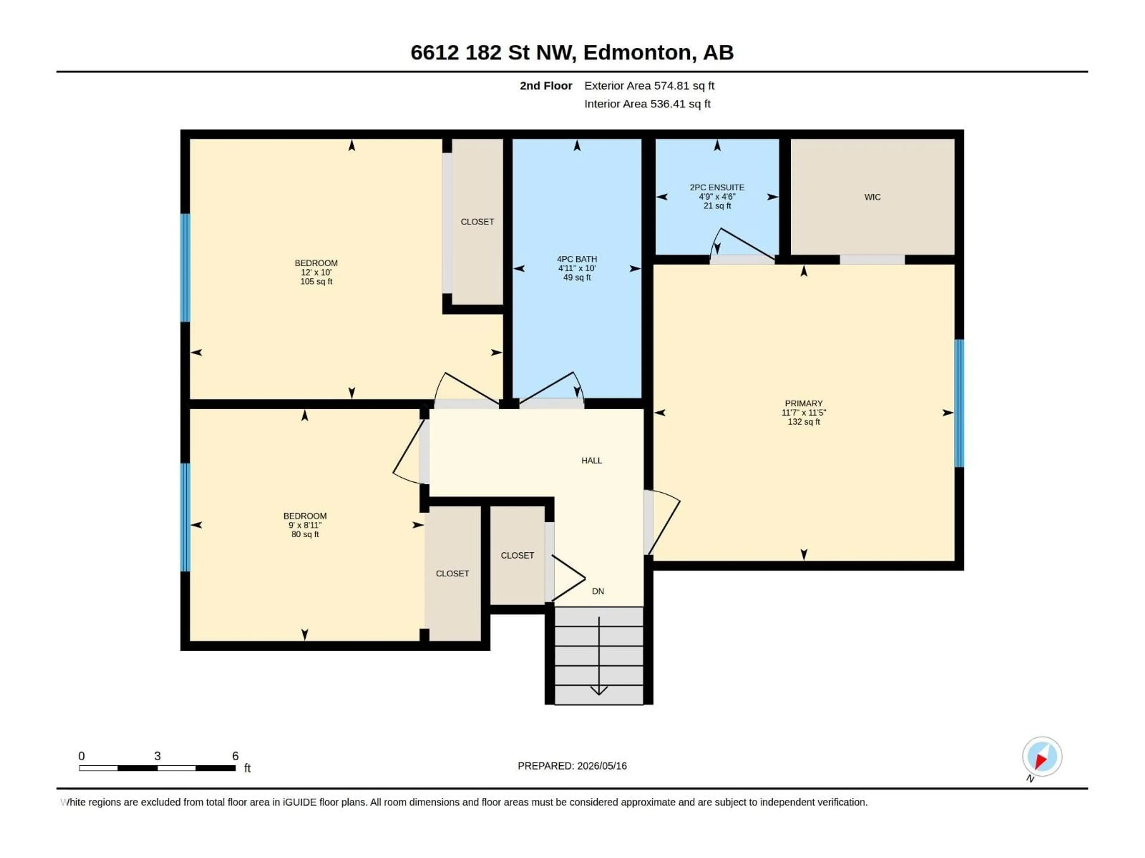 Floor plan for NW - 6612 182 ST, Edmonton Alberta T5T2A1