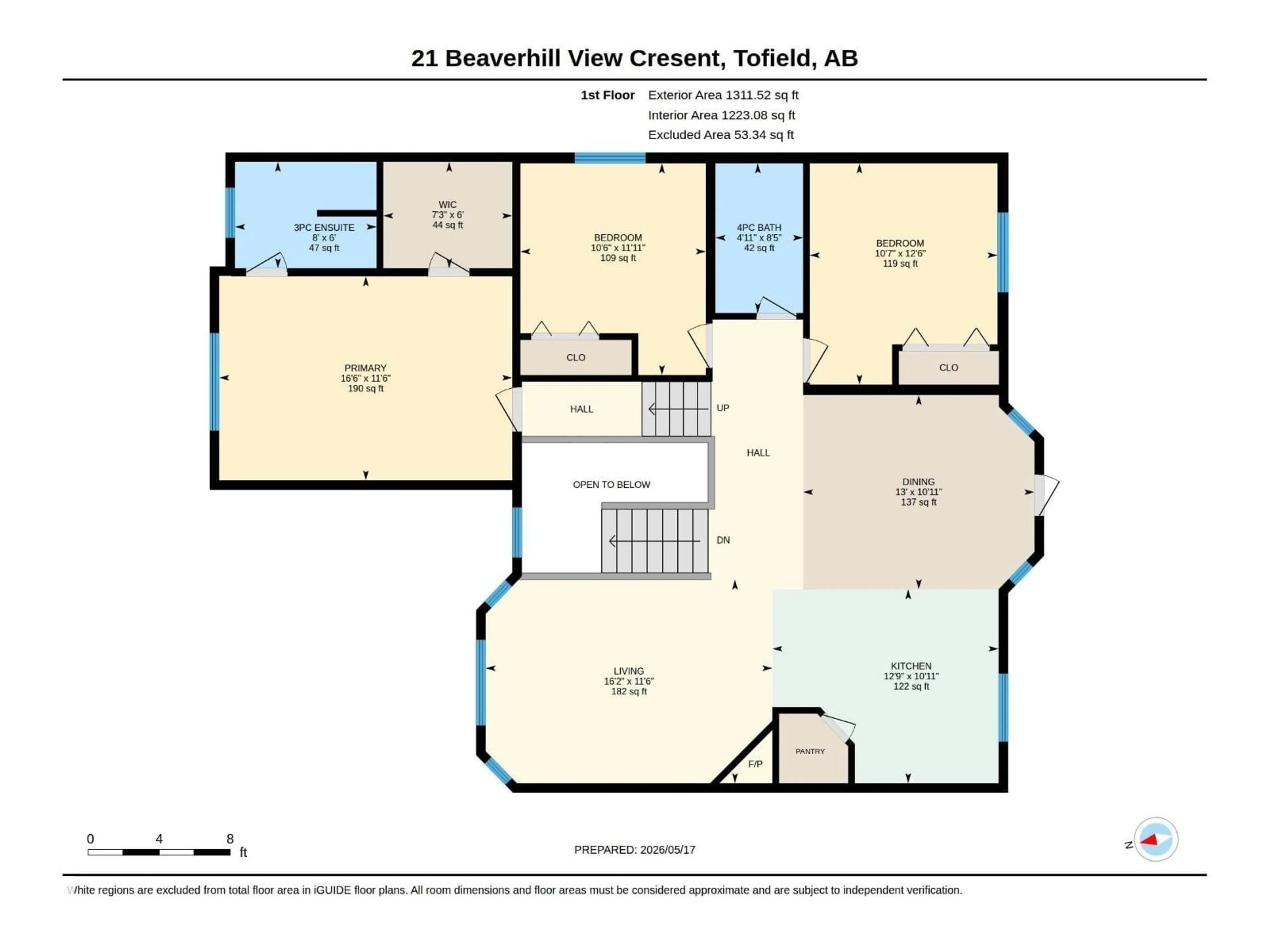 Floor plan for 21 BEAVERHILL VIEW, Tofield Alberta T0B4J0