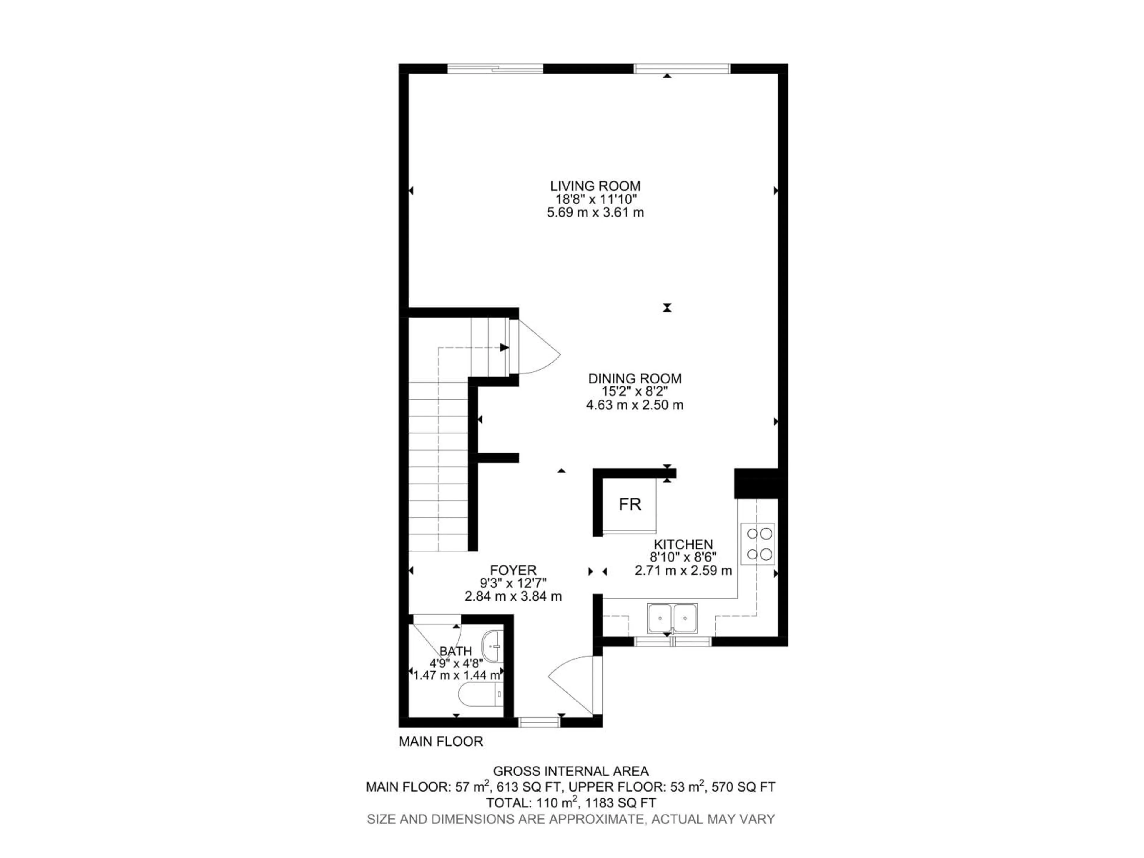 Floor plan for #14 - 6220 172 ST, Edmonton Alberta T5T3R4