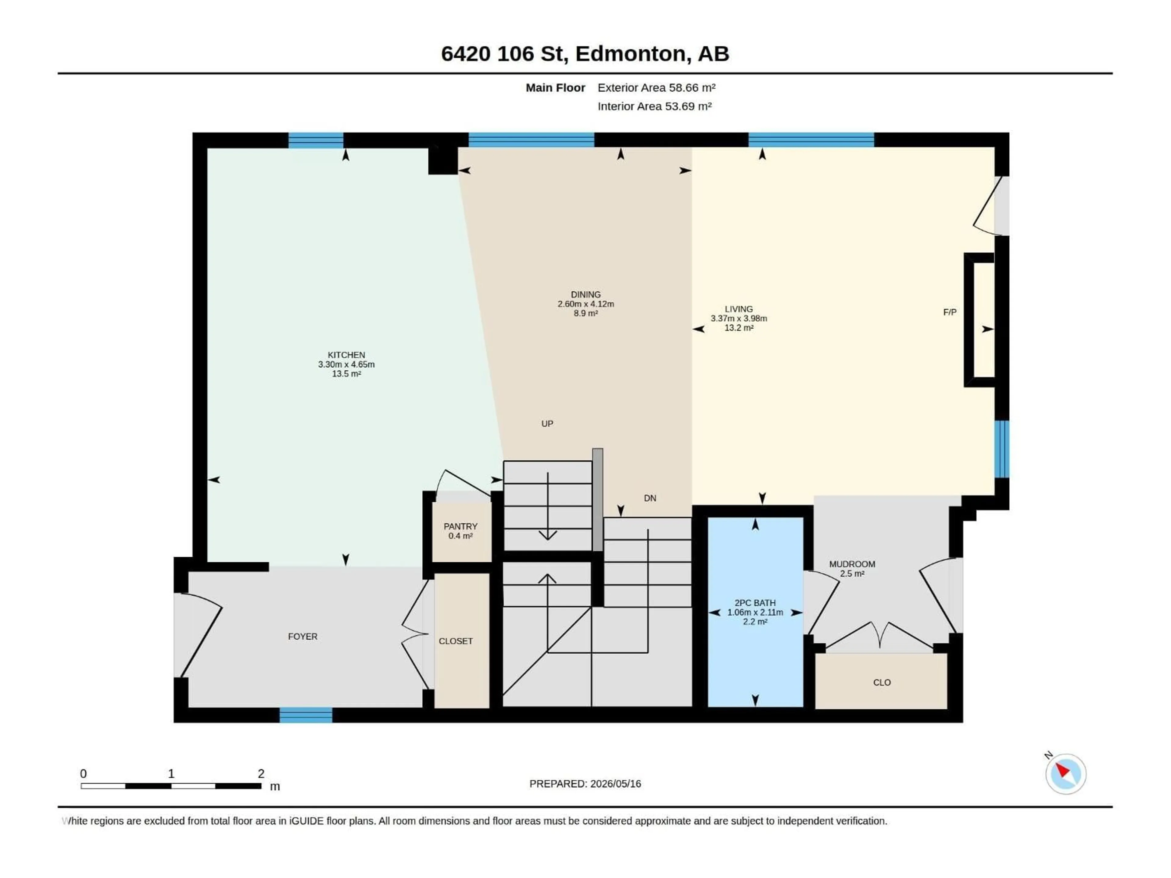 Floor plan for 6420 106 ST, Edmonton Alberta T6H2V4