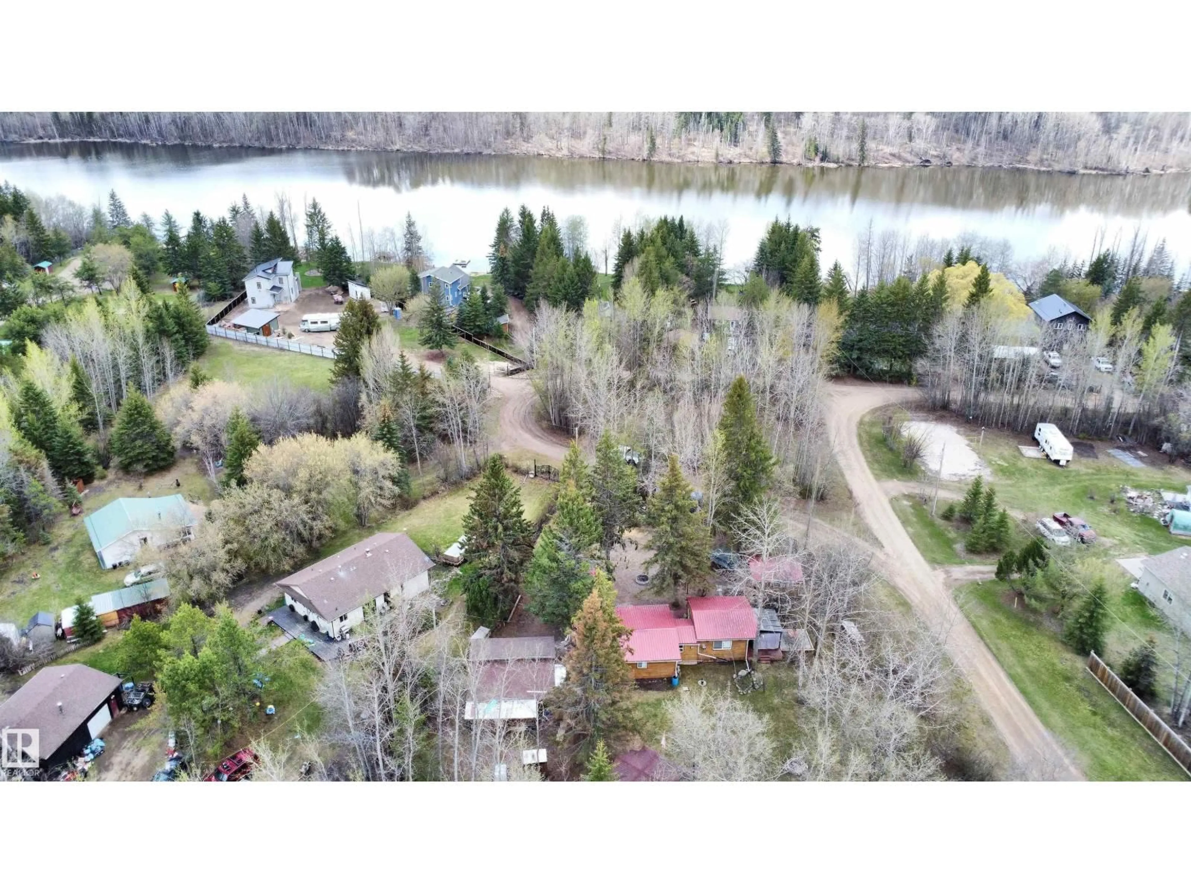 A pic from outside/outdoor area/front of a property/back of a property/a pic from drone, water/lake/river/ocean view for 23303 TWP ROAD 590, Rural Westlock County Alberta T6G0J2