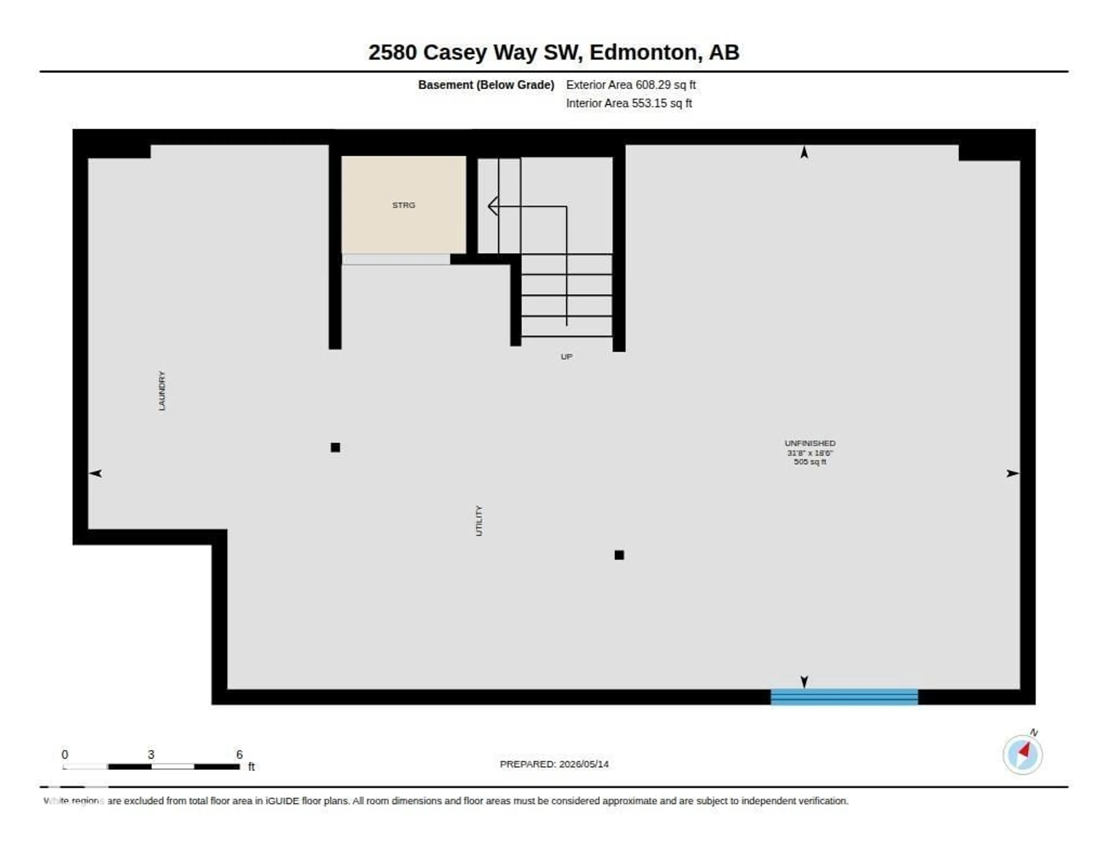 Floor plan for 2580 CASEY WY, Edmonton Alberta T6W3N2