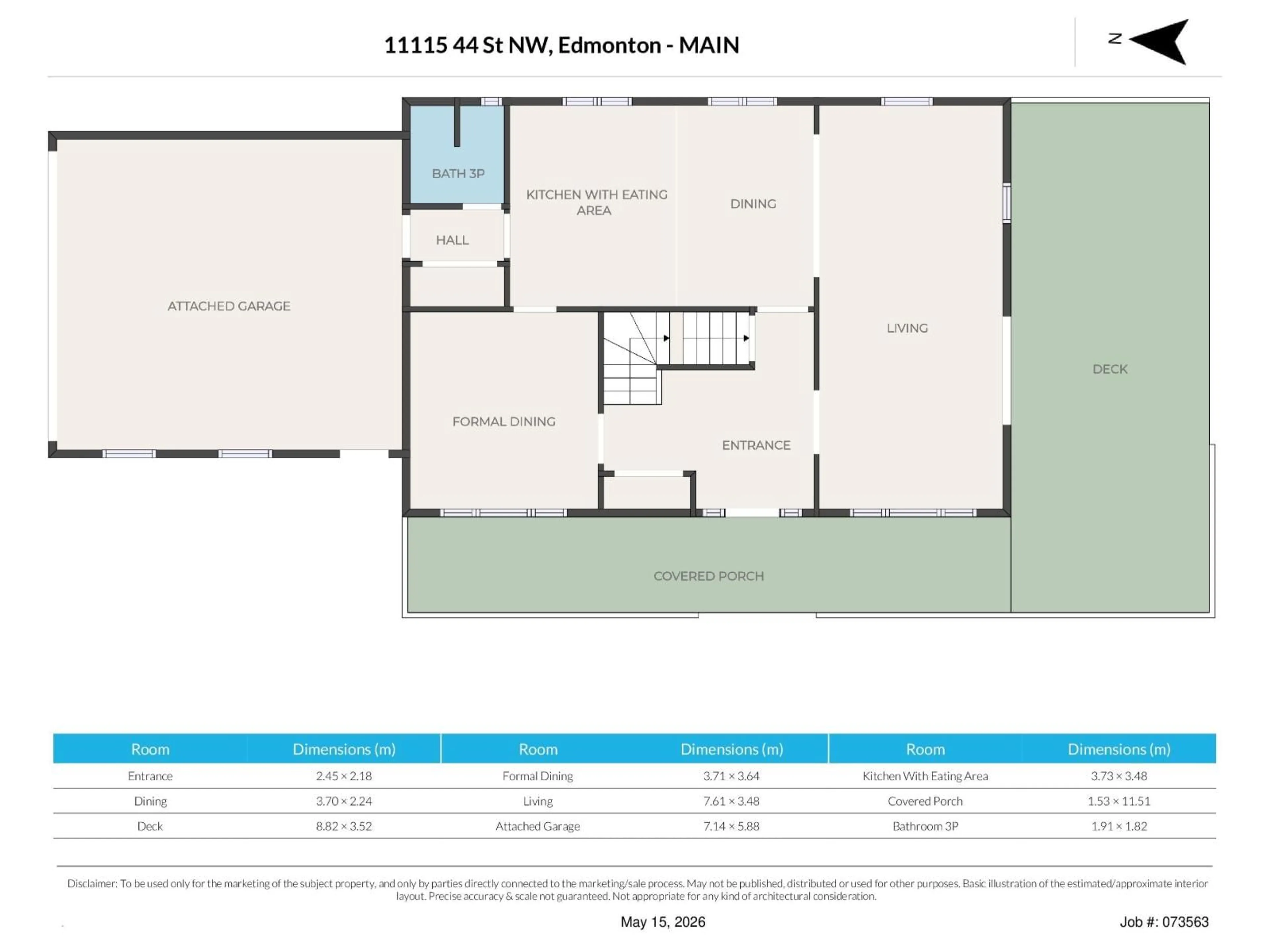 Floor plan for 11115 44 ST, Edmonton Alberta T5W0W1