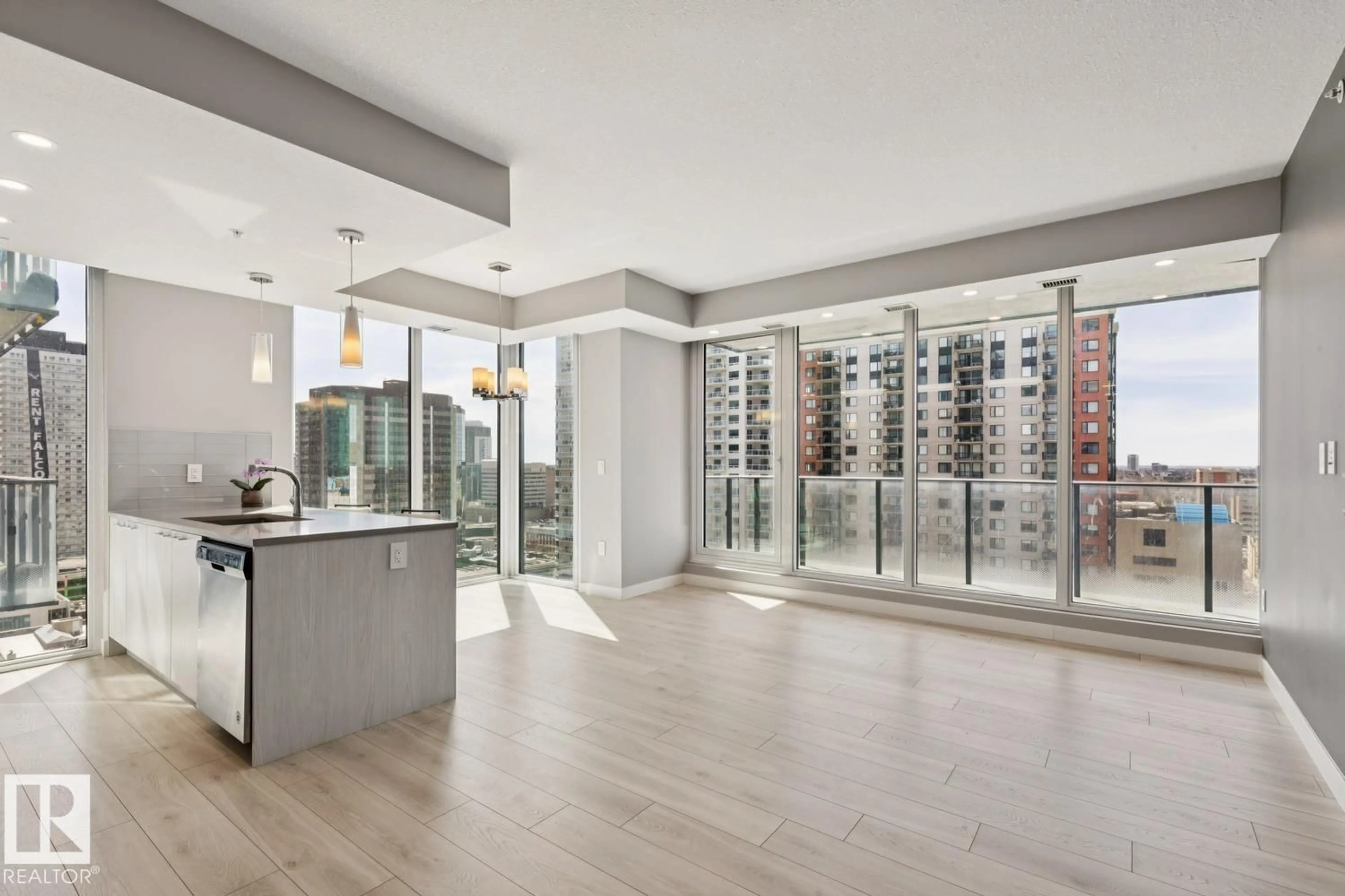 Contemporary kitchen, unknown for 1601 - 10180 103 ST NW, Edmonton Alberta T5J0L1