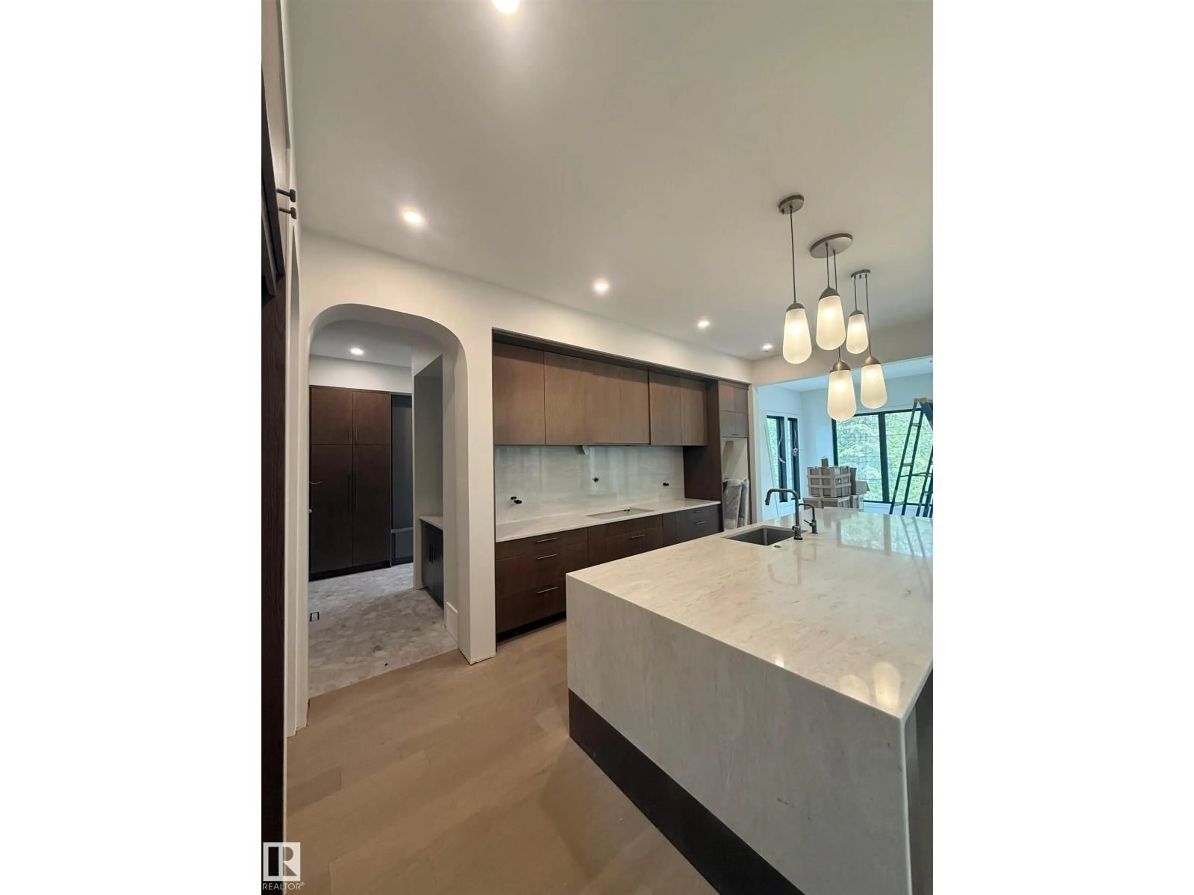 Open concept kitchen, ceramic/tile floor for 14702 PARK DR, Edmonton Alberta T5R5V4