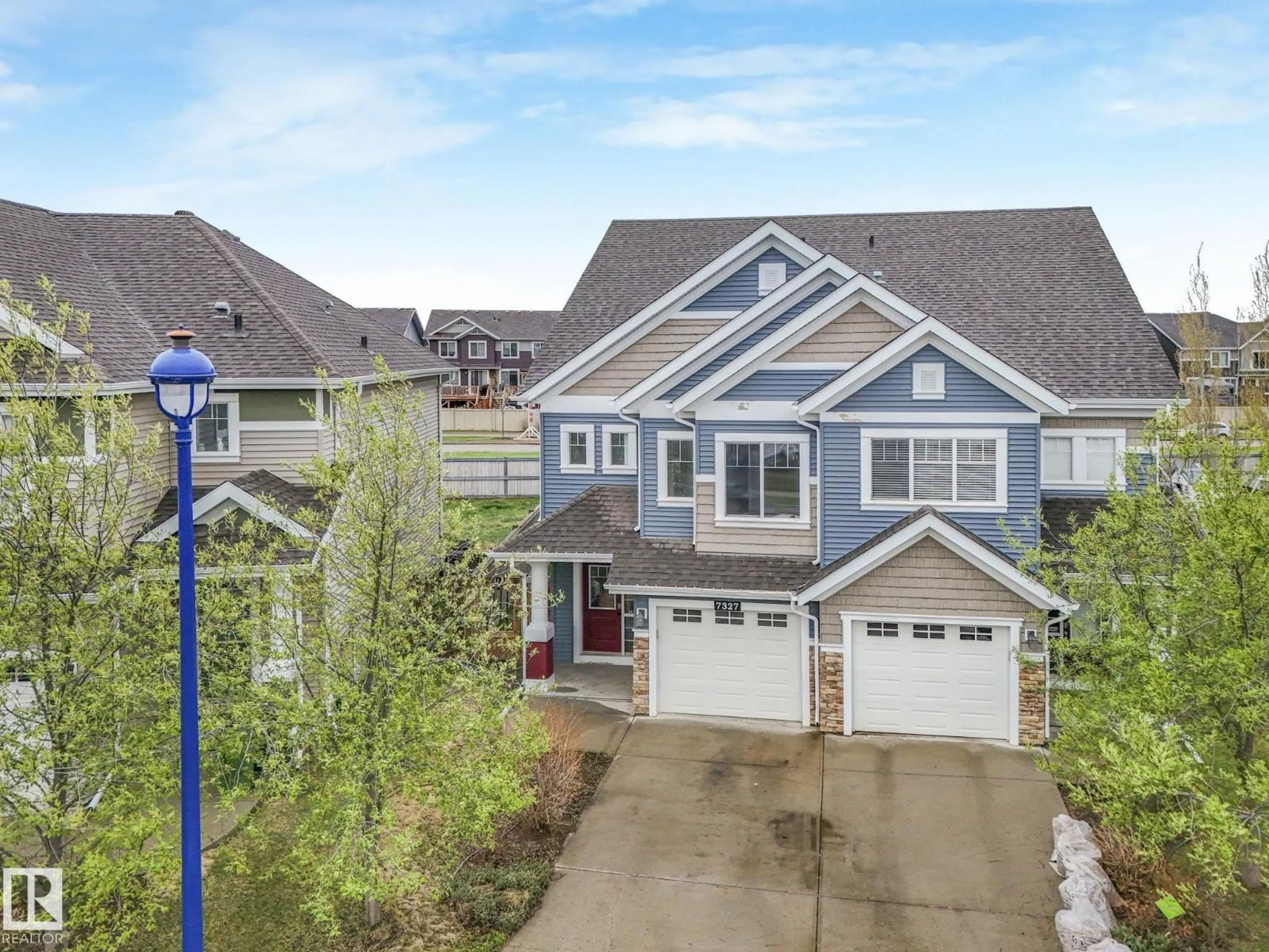 A pic from outside/outdoor area/front of a property/back of a property/a pic from drone, street for 7327 24 AV, Edmonton Alberta T6X0V5