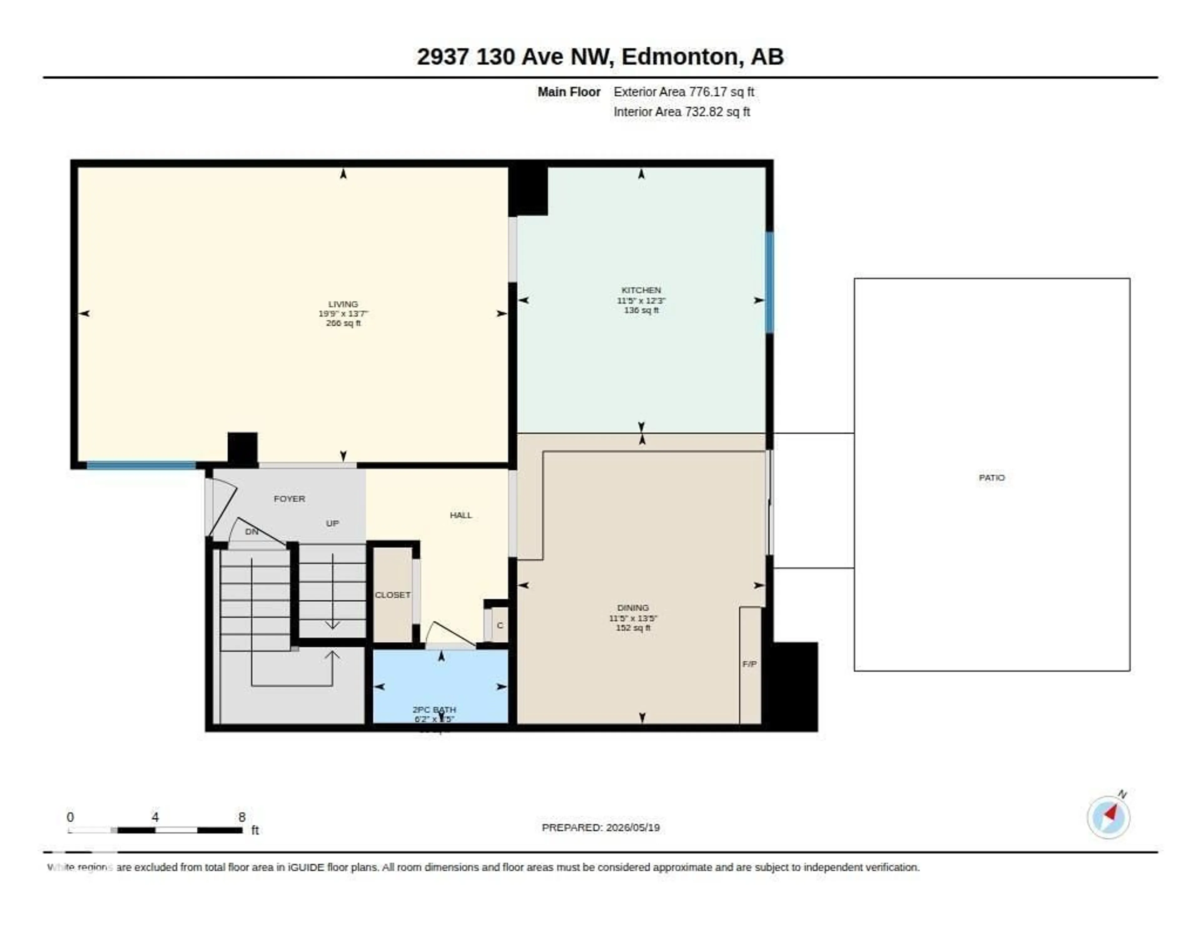 Floor plan for 2937 130 AV, Edmonton Alberta T5A3M1