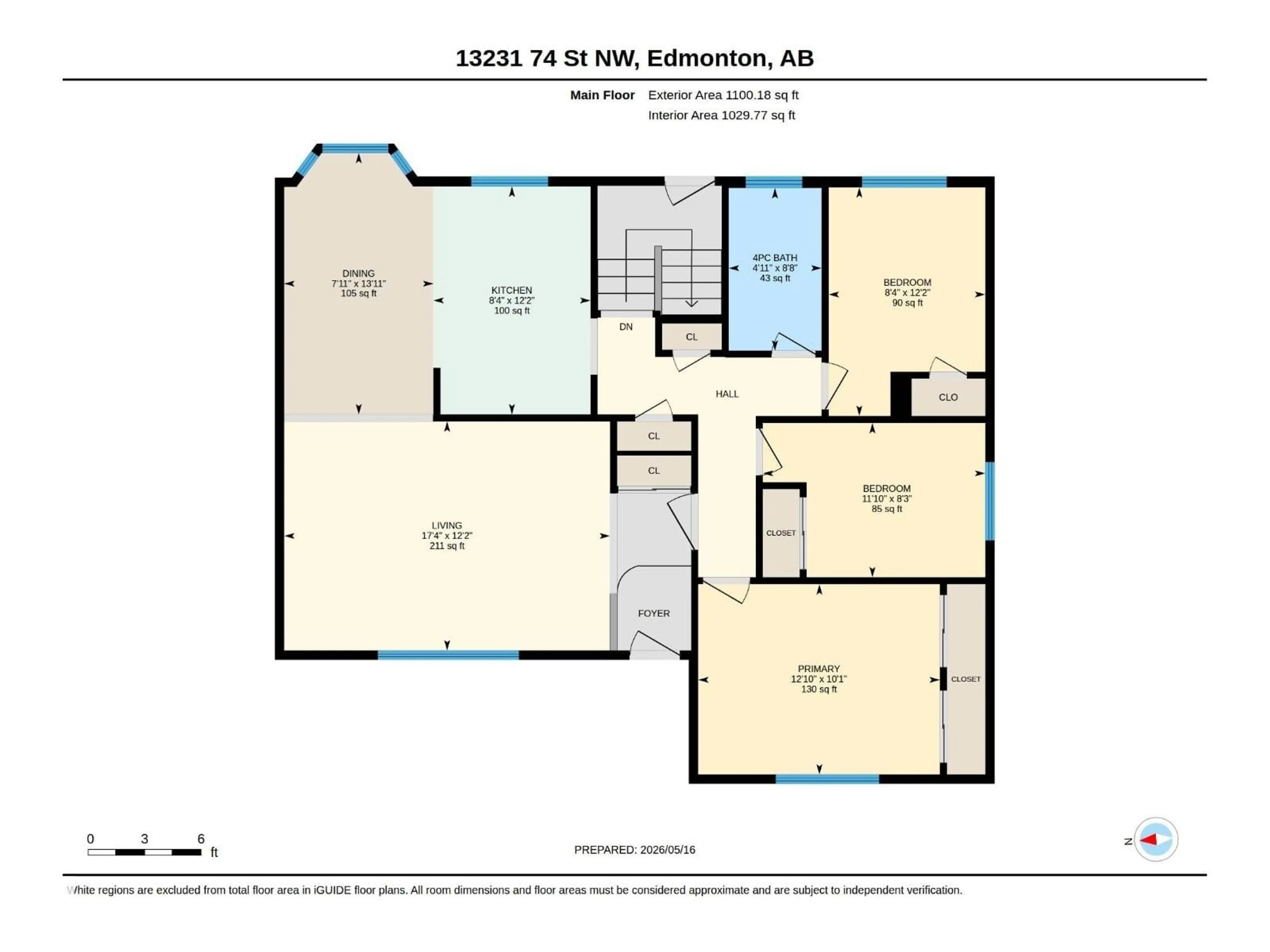 Floor plan for NW - 13231 74 ST, Edmonton Alberta T5C0X3