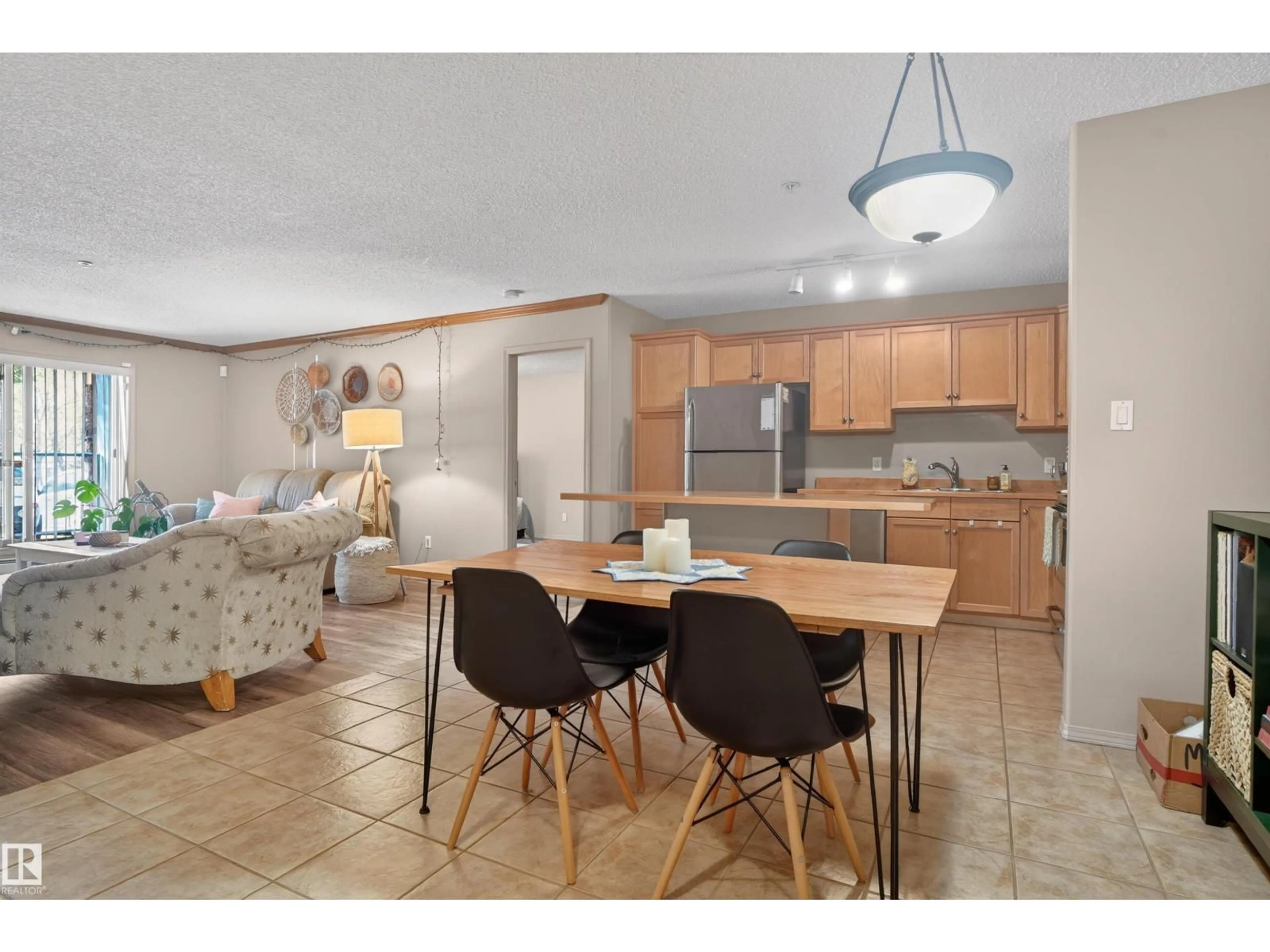 Open concept kitchen, ceramic/tile floor for #110 - 2903 RABBIT HILL RD, Edmonton Alberta T6R3A3