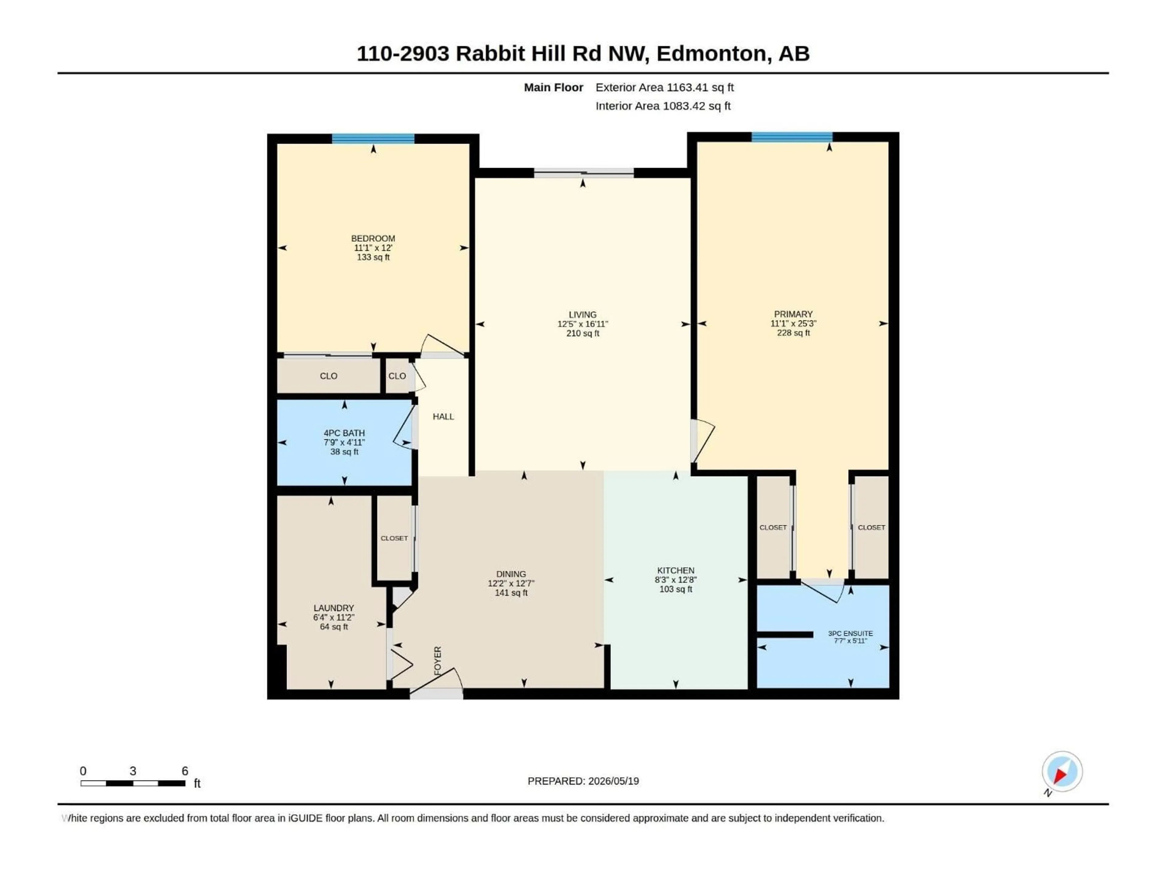 Floor plan for #110 - 2903 RABBIT HILL RD, Edmonton Alberta T6R3A3