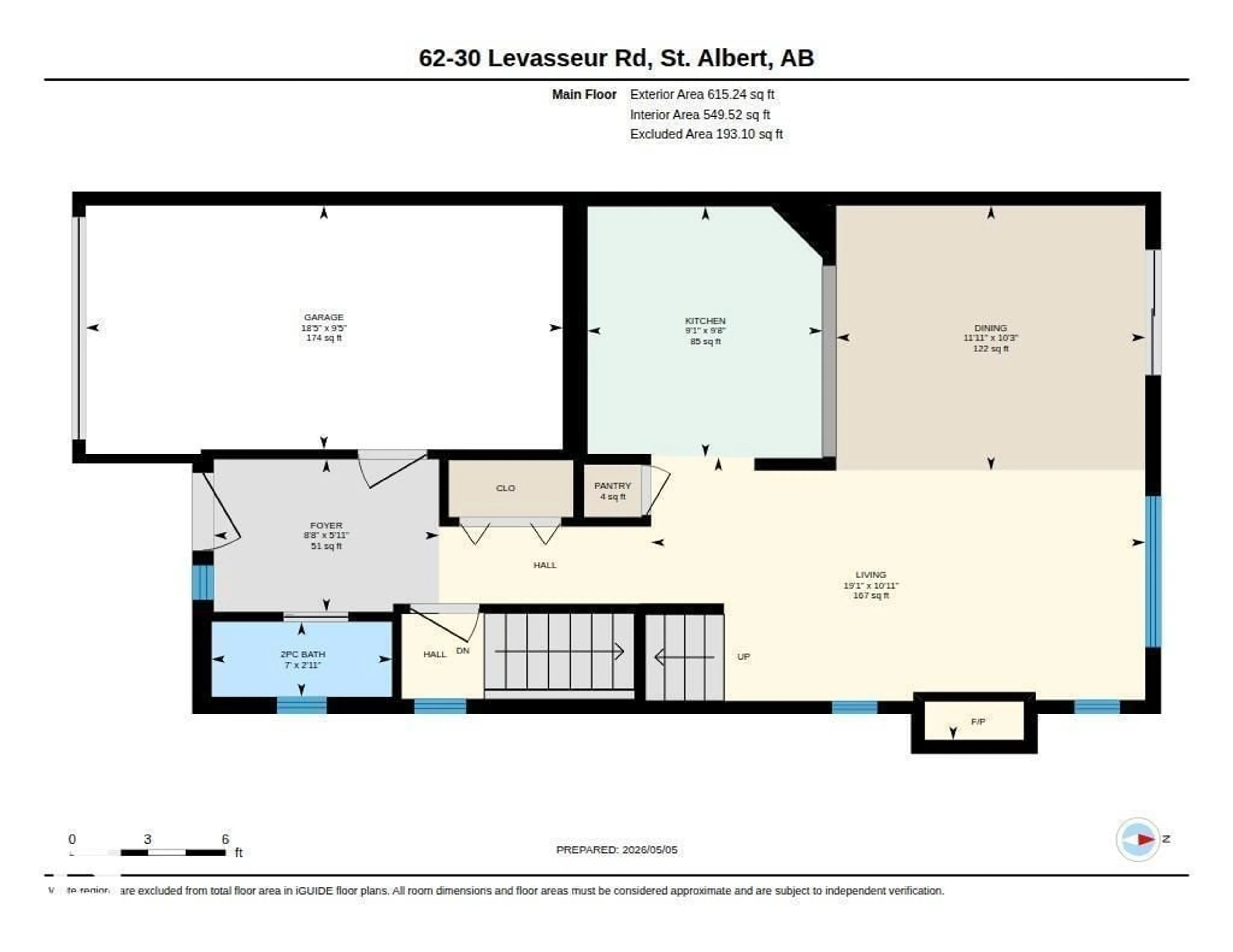 Floor plan for 30 - 62 LEVASSEUR RD, St. Albert Alberta T8N7A6