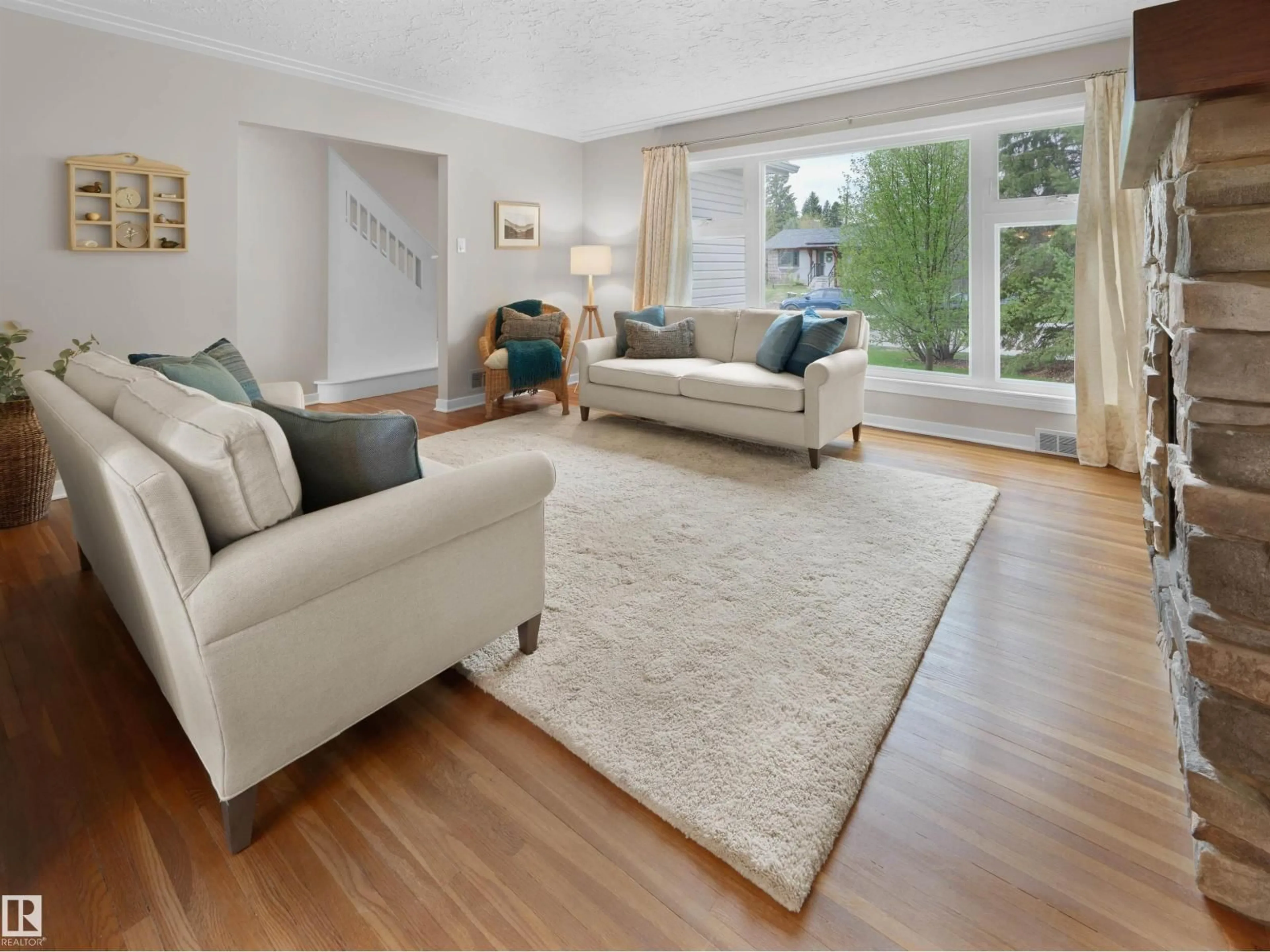 Living room with furniture, unknown for 11635 72 AV, Edmonton Alberta T6G0B9