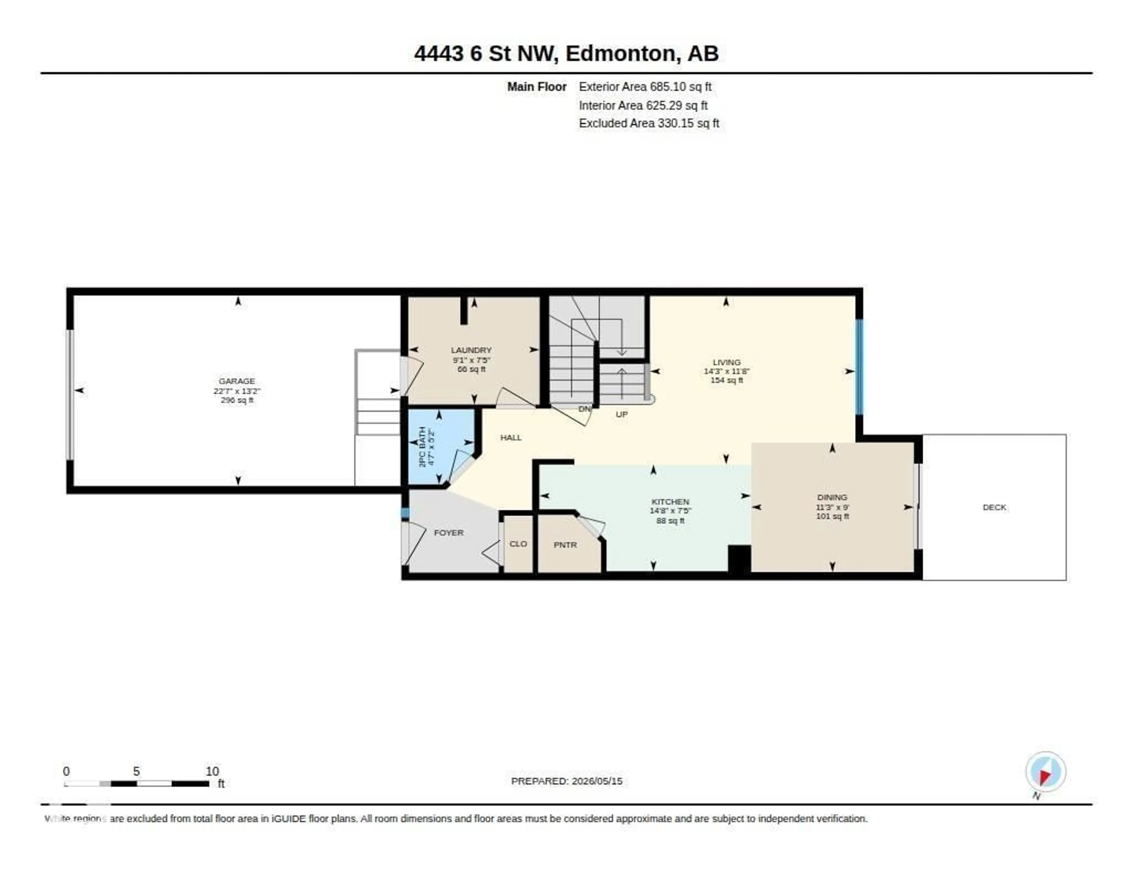 Floor plan for 4443 6 ST, Edmonton Alberta T6T0Z8