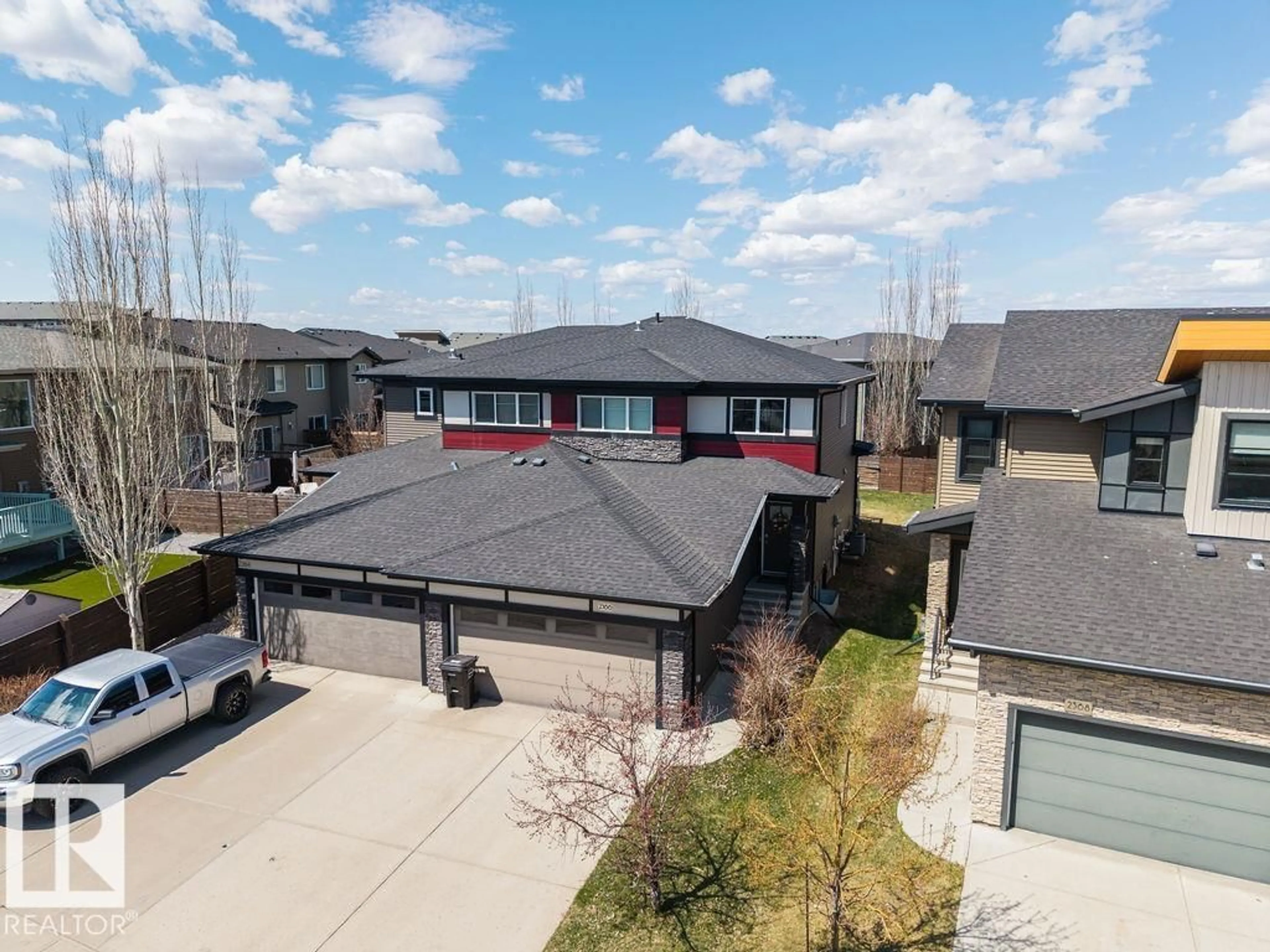 A pic from outside/outdoor area/front of a property/back of a property/a pic from drone, street for 2366 WARE CR, Edmonton Alberta T6W0S4