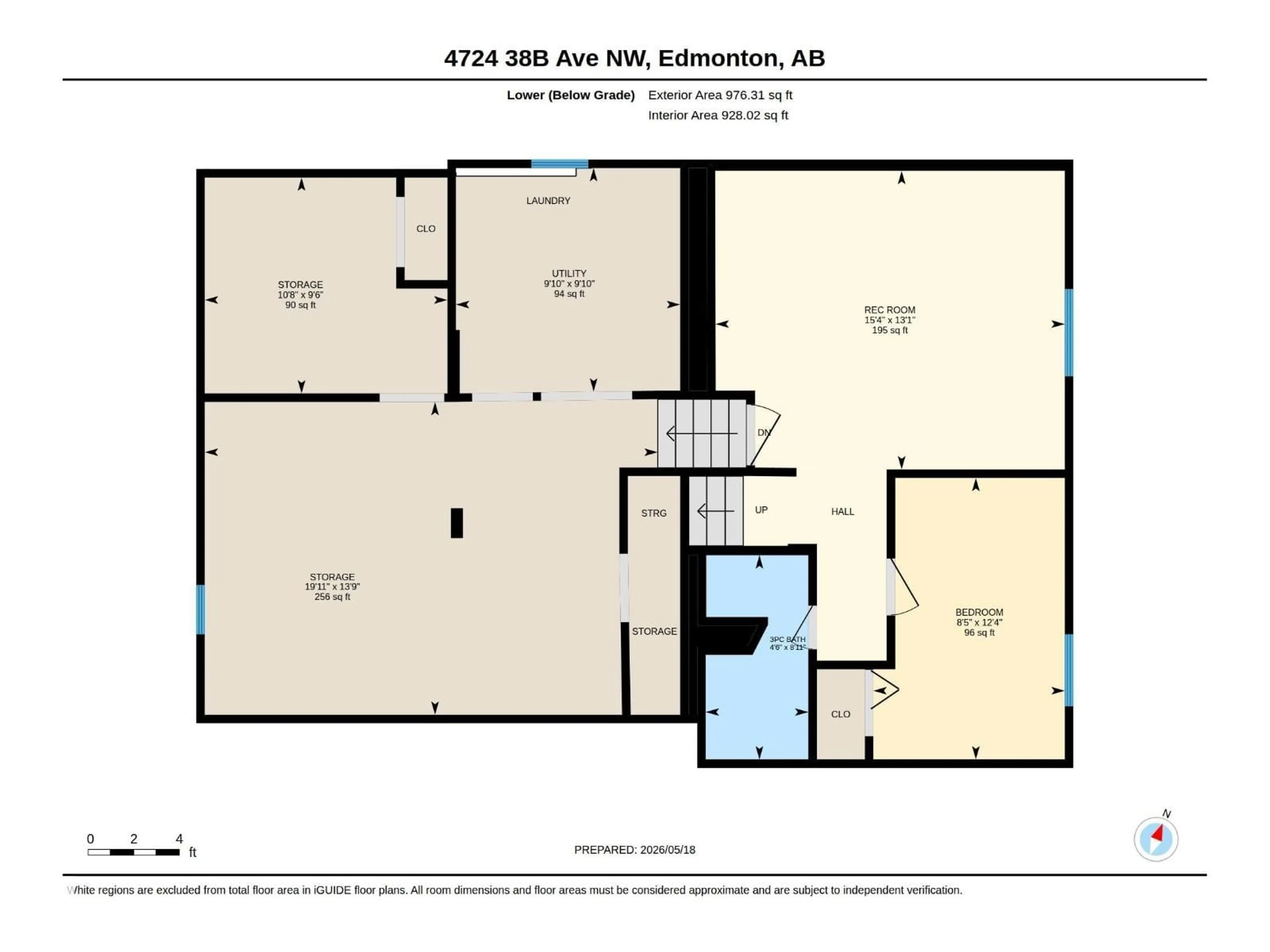 Floor plan for 4724 38B AV NW, Edmonton Alberta T6L5B9