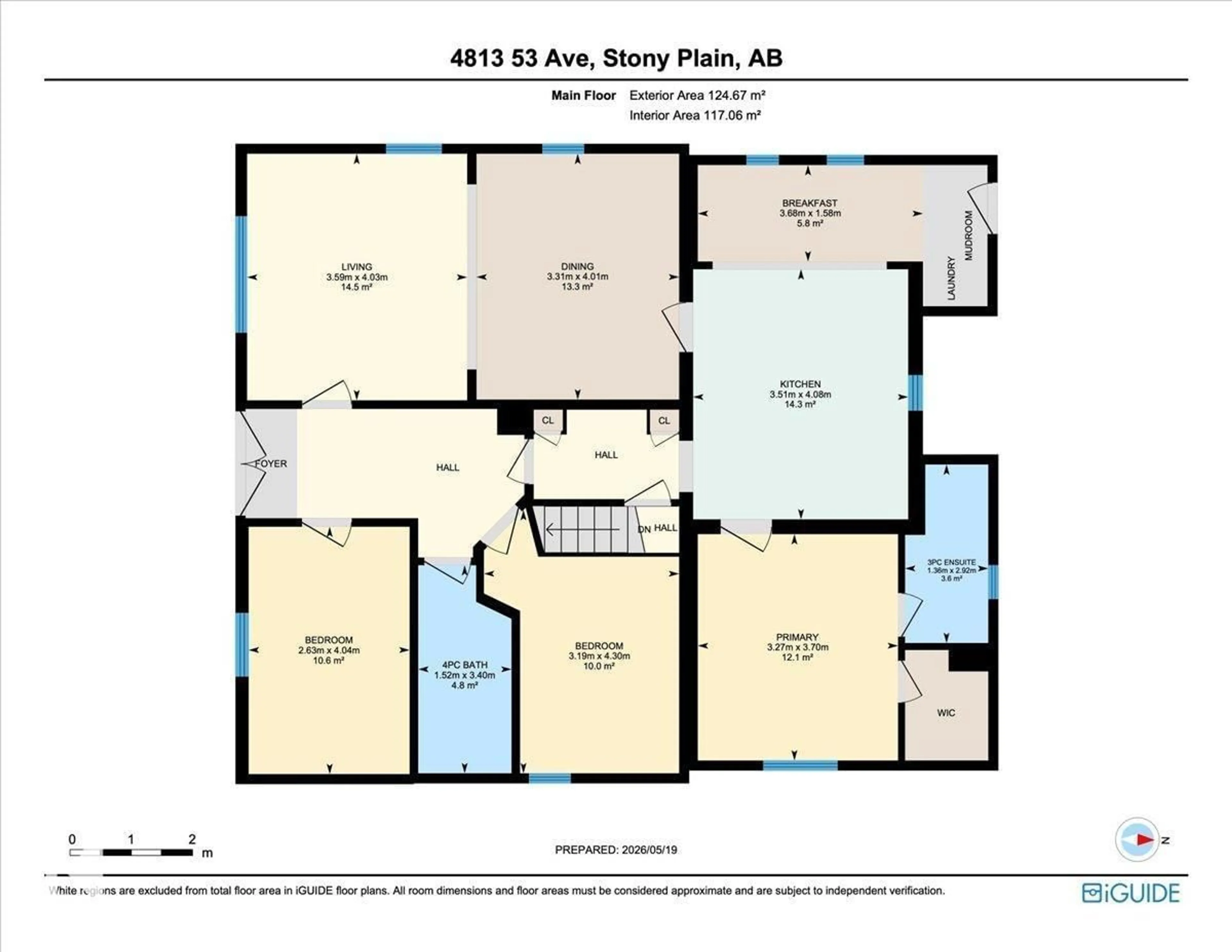 Floor plan for 4813 53 AV, Stony Plain Alberta T7Z1C5