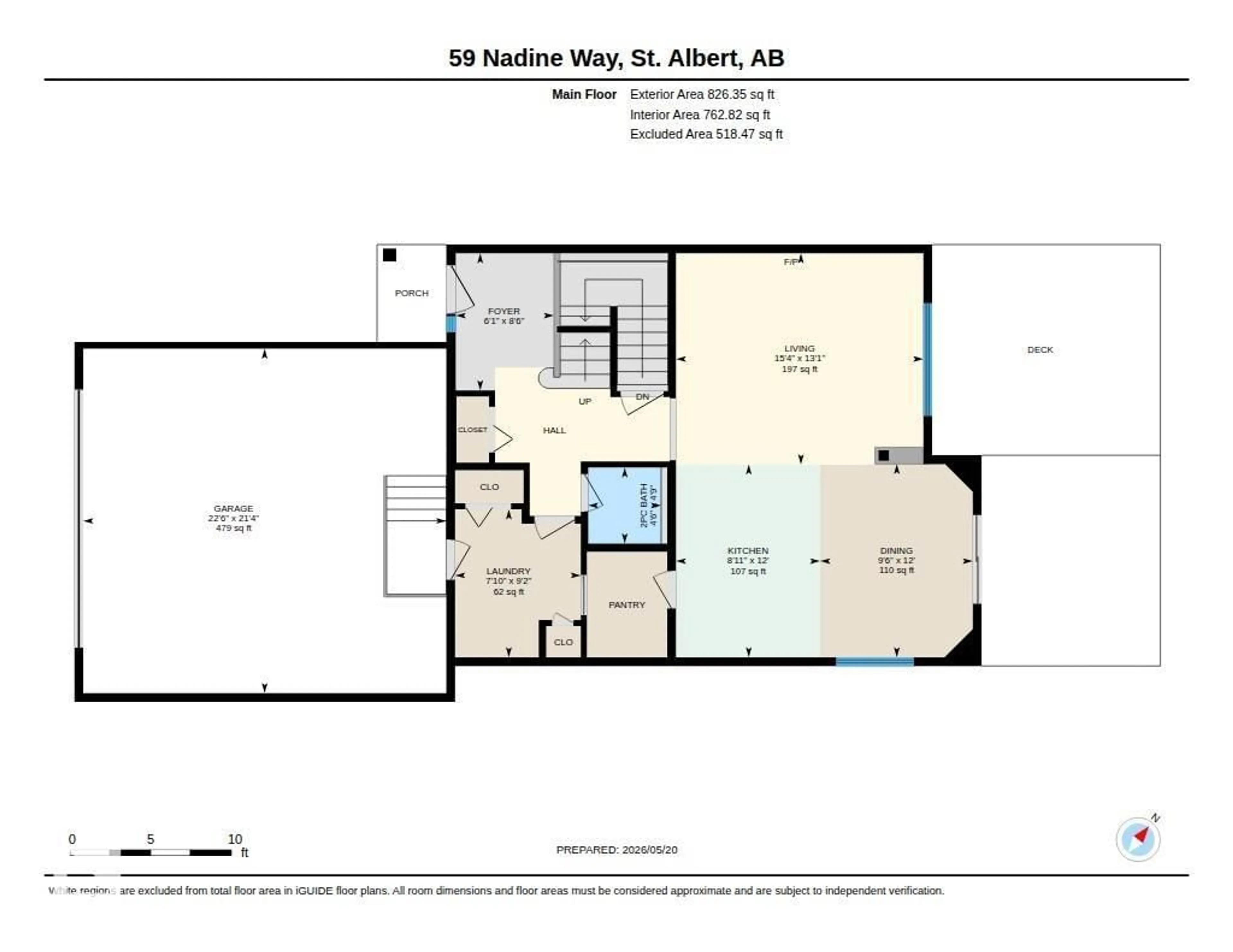 Floor plan for 59 NADINE WY, St. Albert Alberta T8N3Y9