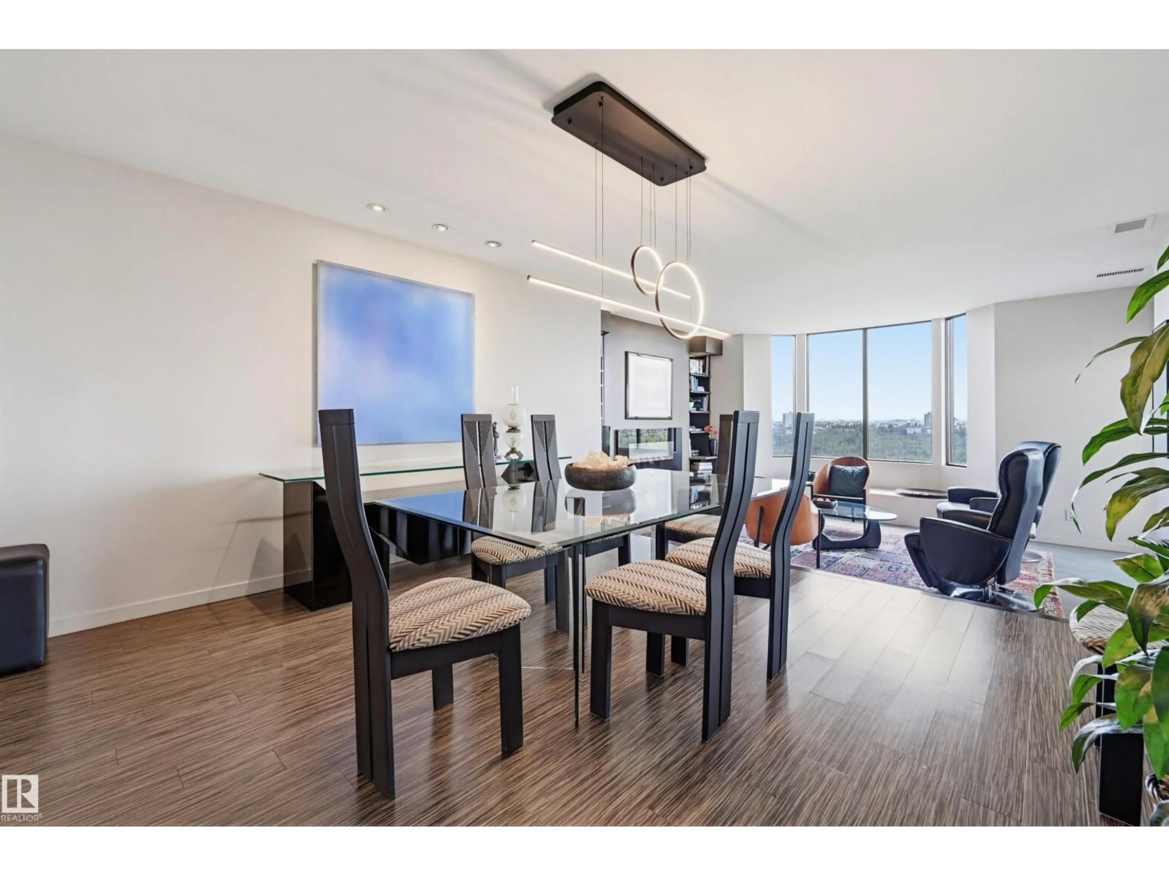 Dining room, wood/laminate floor for 11503 - 1704 100 AV, Edmonton Alberta T5K2K7