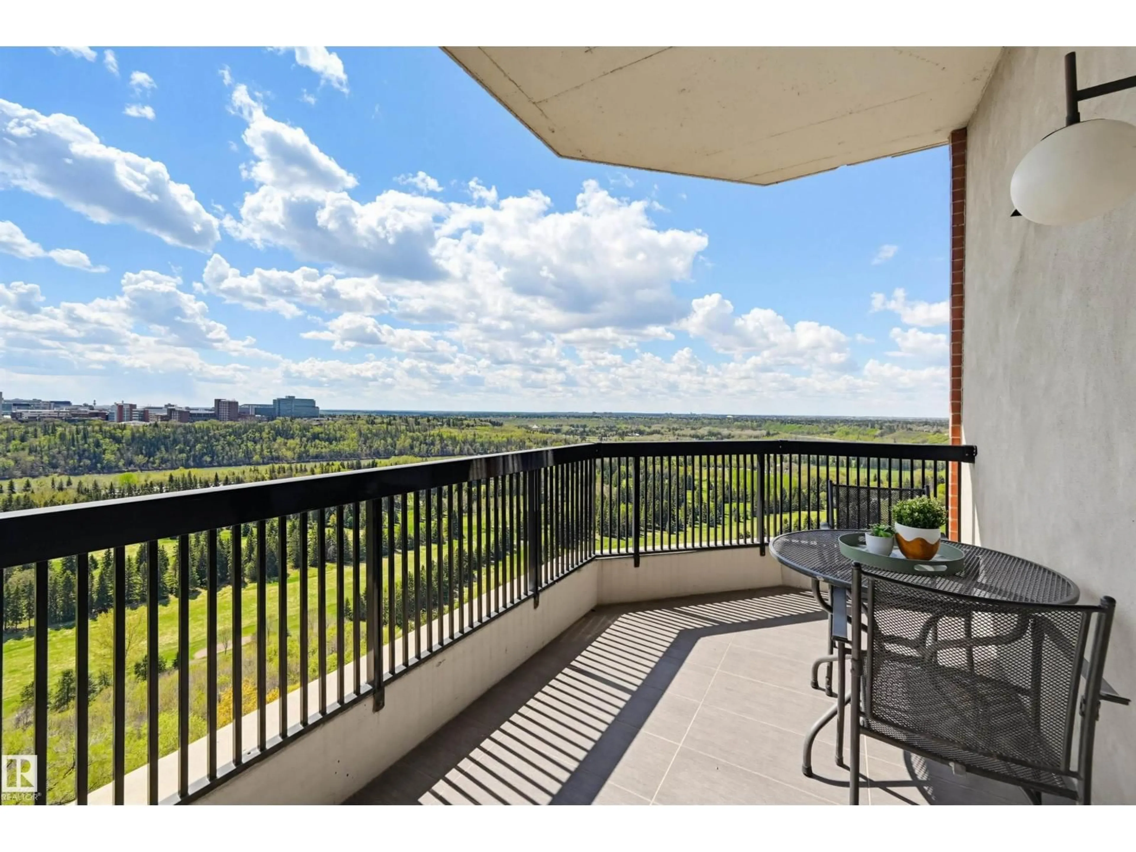 Balcony in the apartment, water/lake/river/ocean view for 11503 - 1704 100 AV, Edmonton Alberta T5K2K7